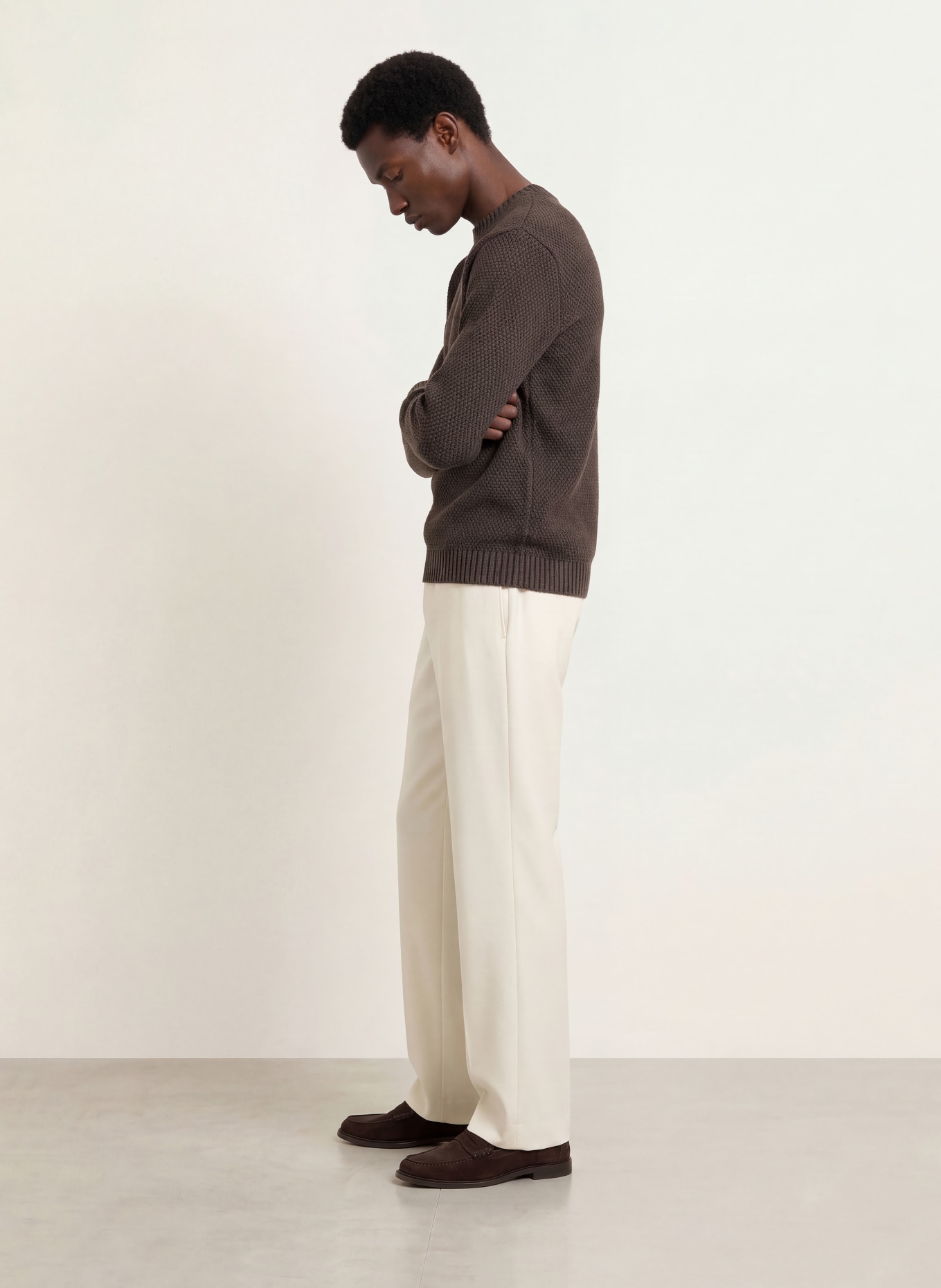 DANIELE FIESOLI Pull en cachemire: MARRON FONCÉ
