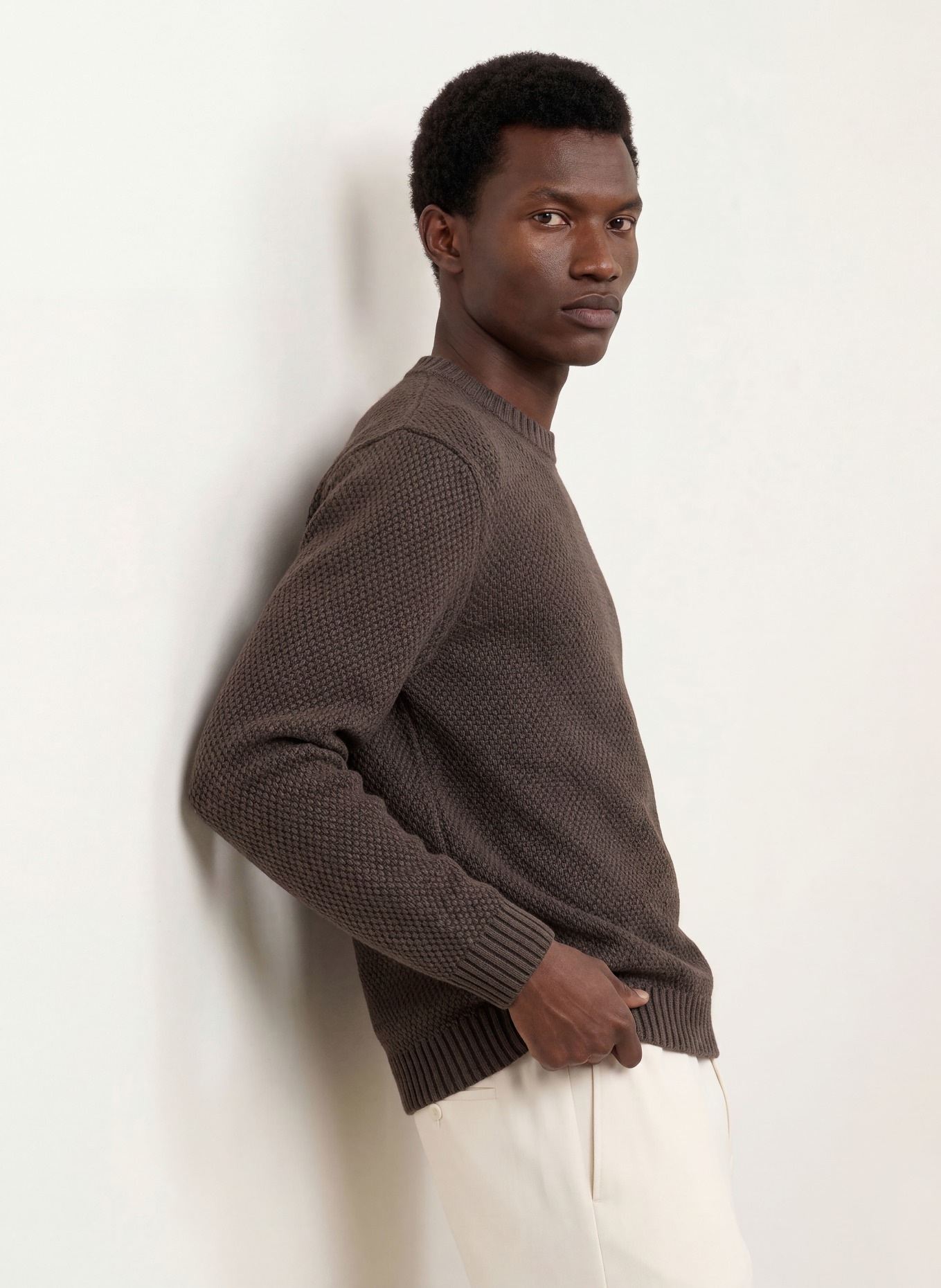 DANIELE FIESOLI Pull en cachemire: MARRON FONCÉ