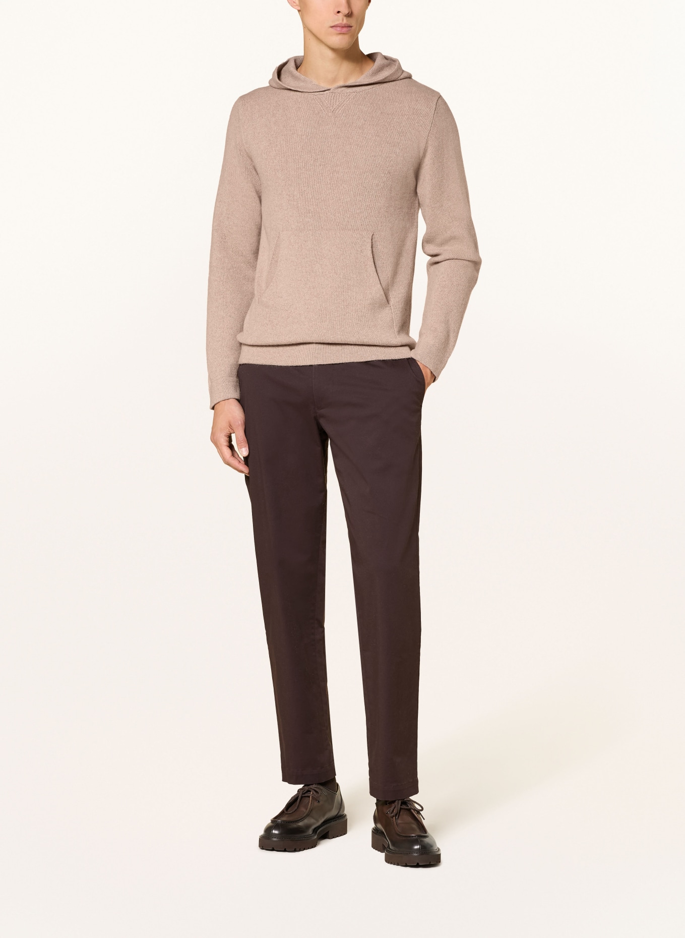 DANIELE FIESOLI Gebreide Hoodie van kasjmier: BEIGE