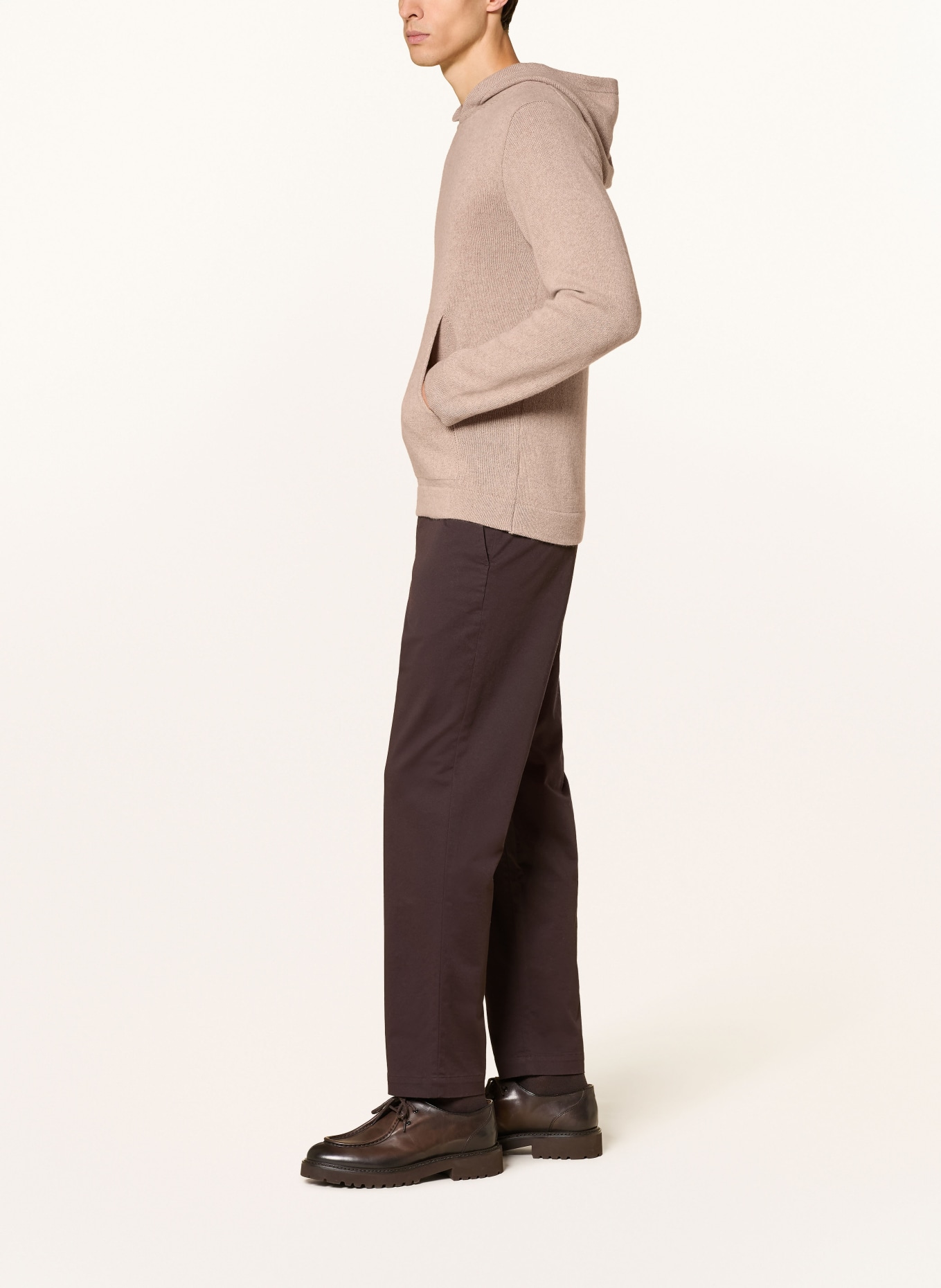 DANIELE FIESOLI Gebreide Hoodie van kasjmier: BEIGE