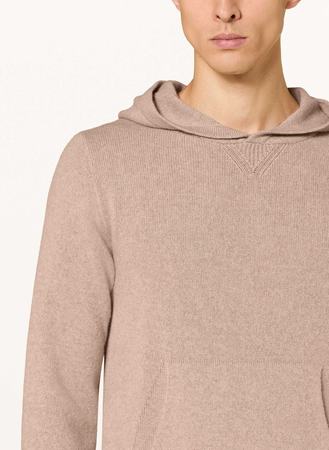 DANIELE FIESOLI Gebreide Hoodie van kasjmier: BEIGE