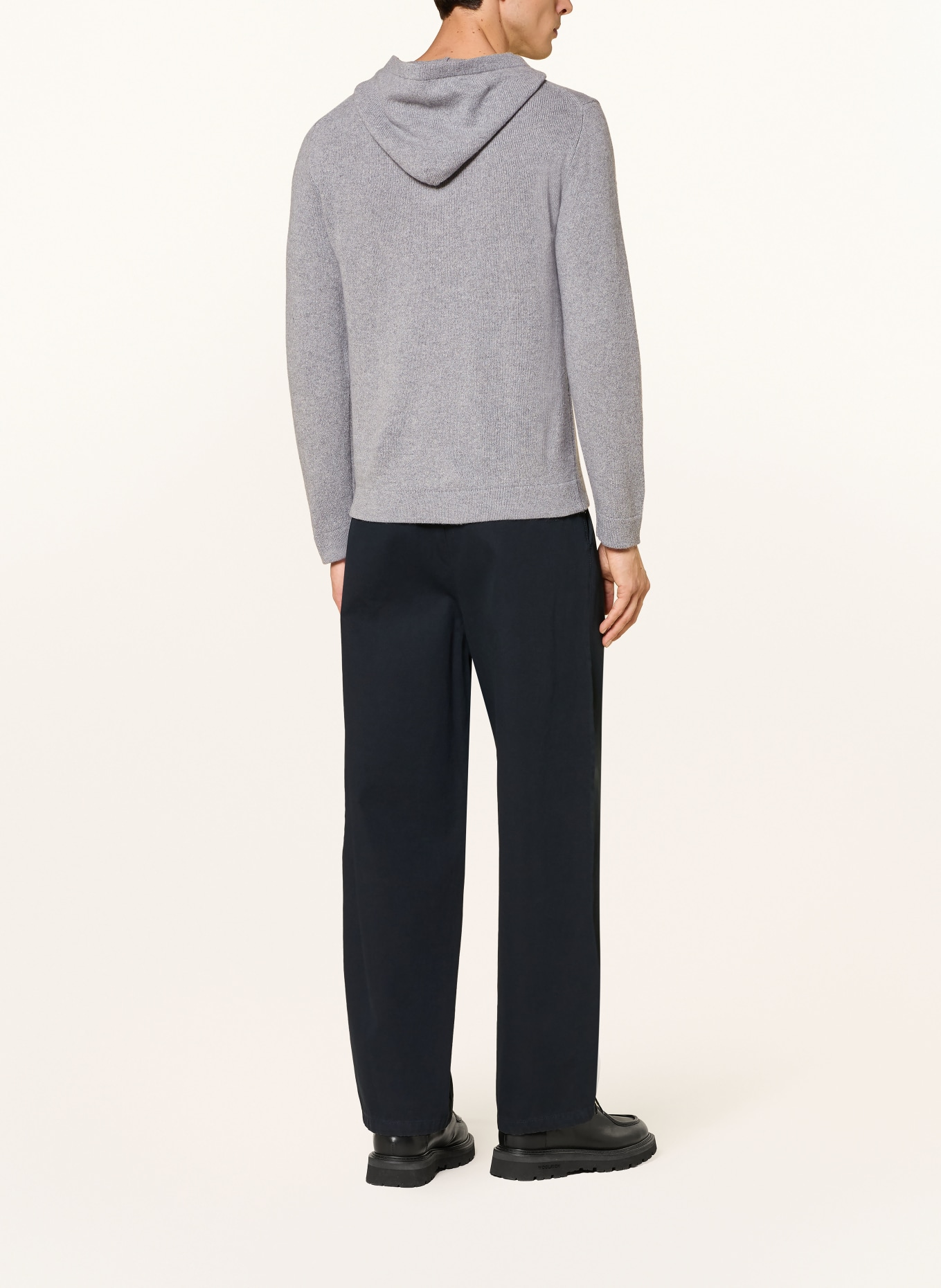 DANIELE FIESOLI Cashmere Knit Hoodie: GRAY