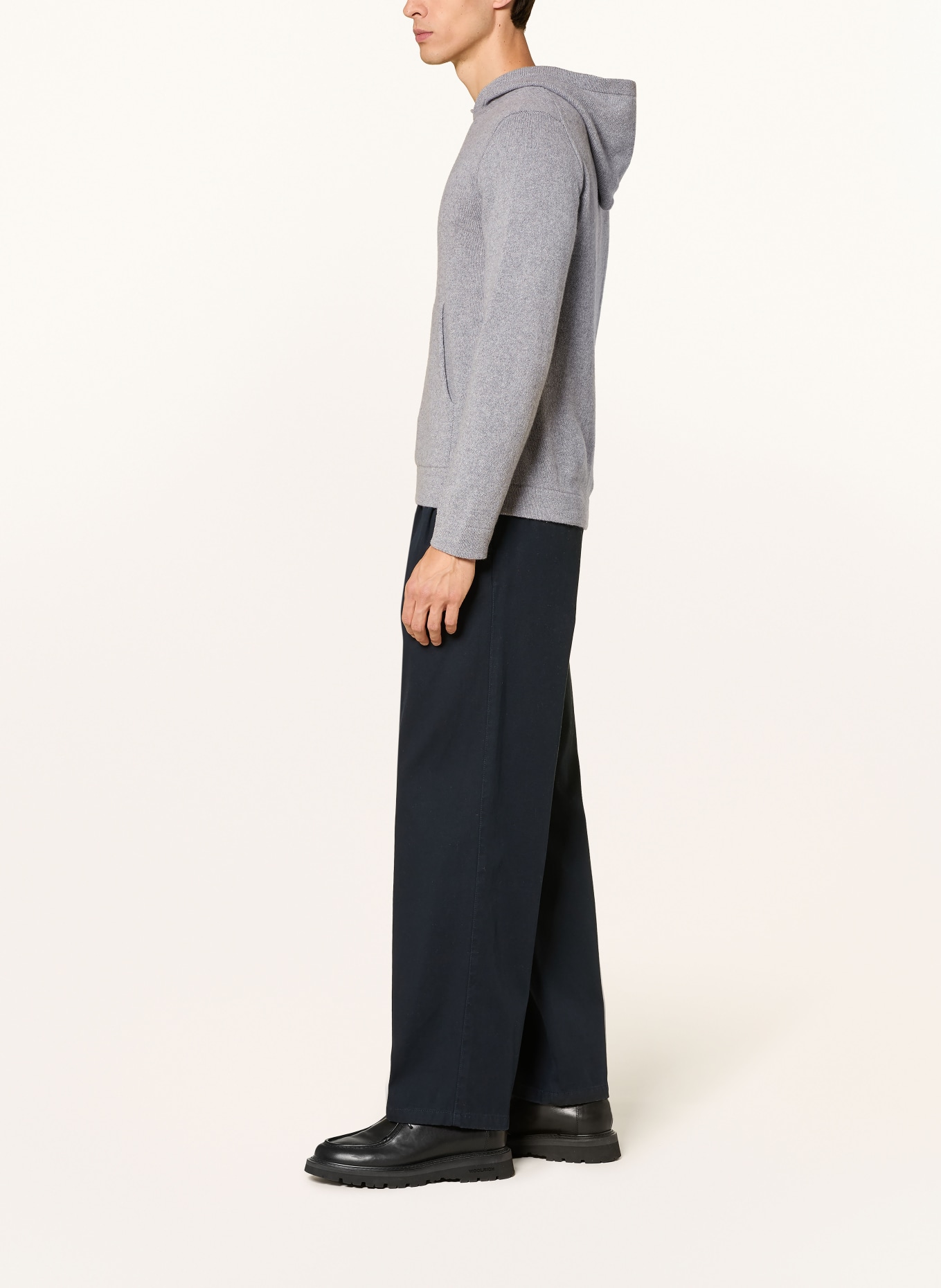 DANIELE FIESOLI Cashmere Knit Hoodie: GRAY