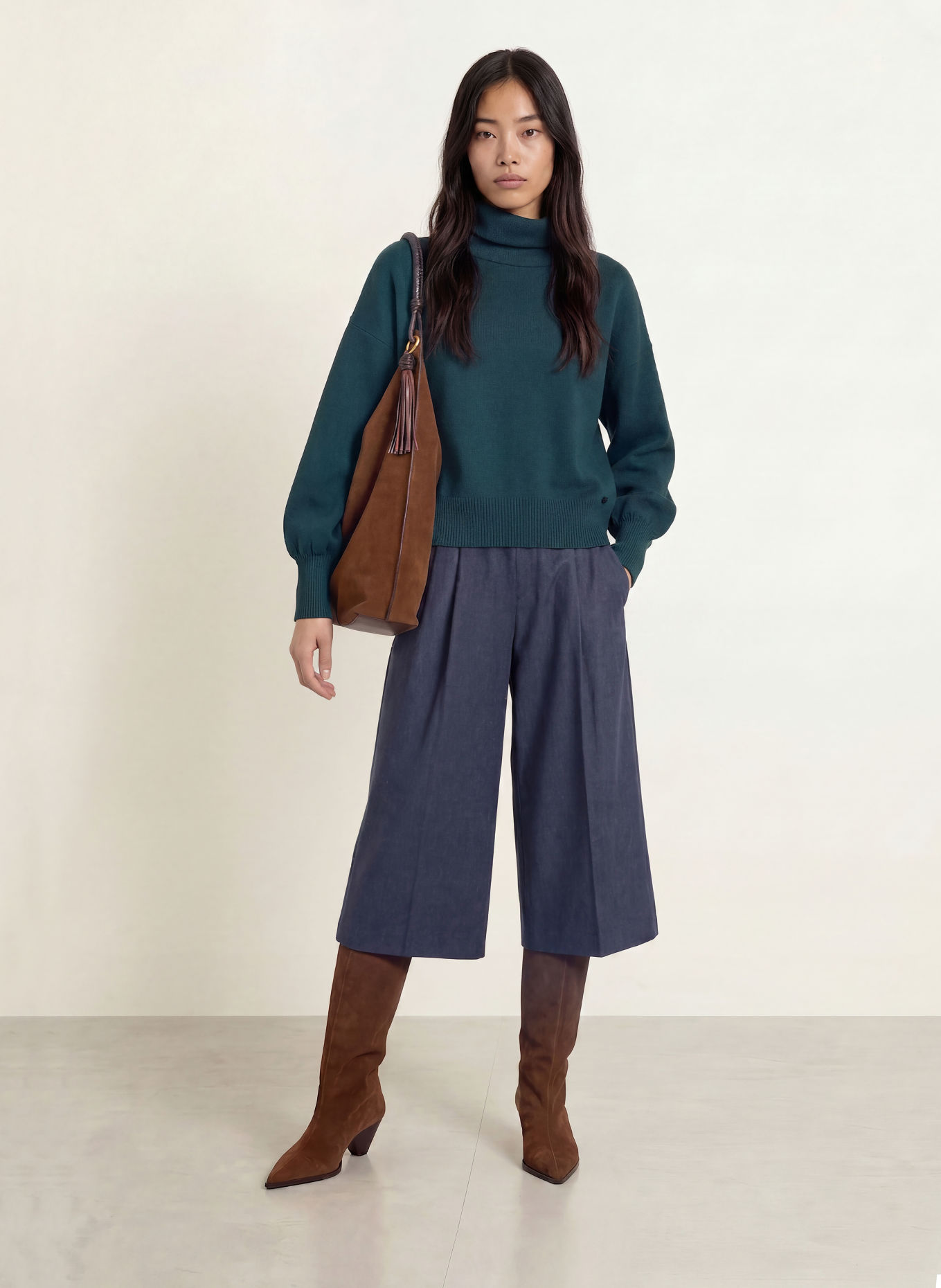 ELIAS RUMELIS Rollkragenpullover GRACIE: PETROL