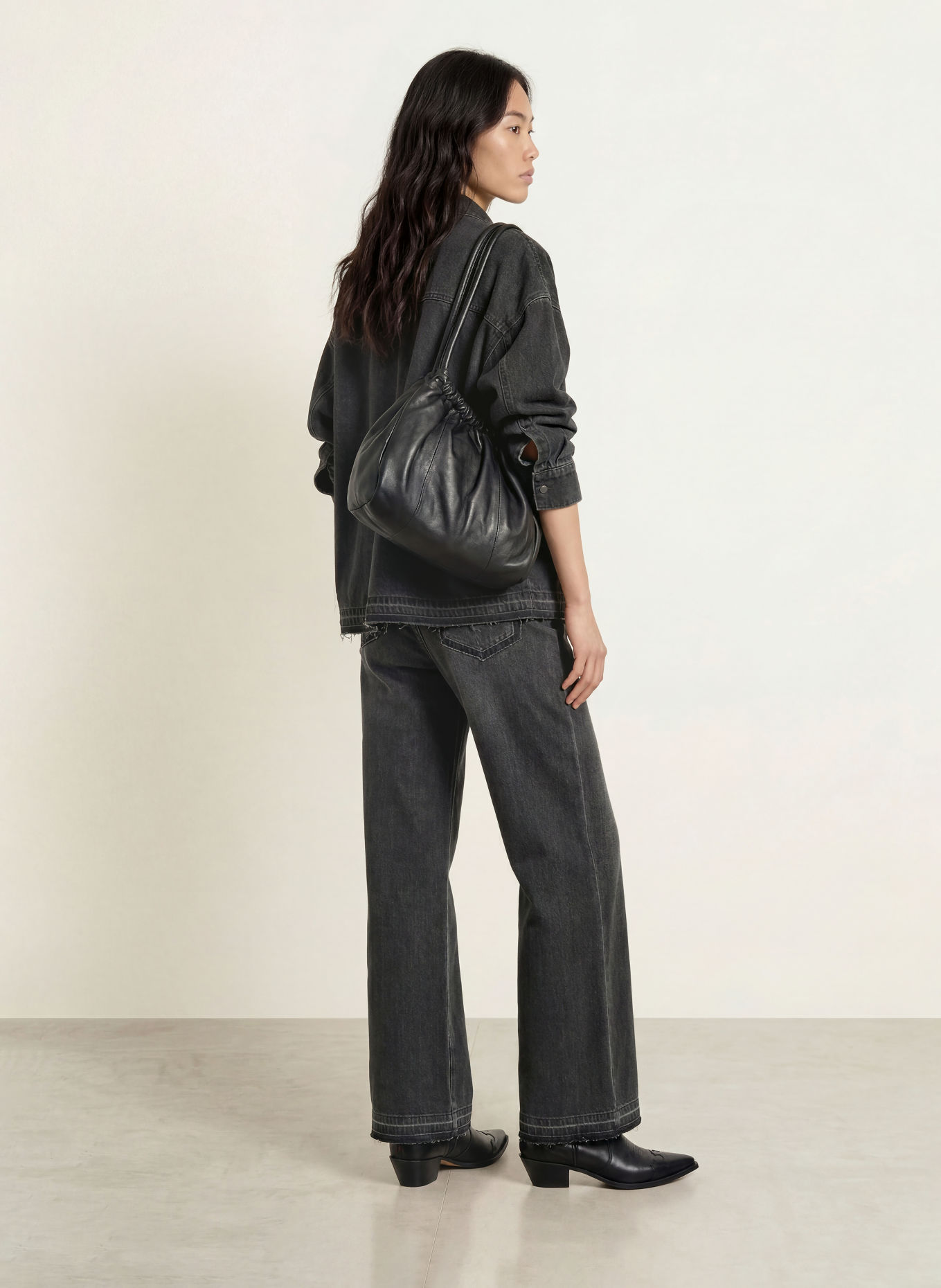 ELIAS RUMELIS Wide Leg Jeans KALEA: 1542 mouse grey