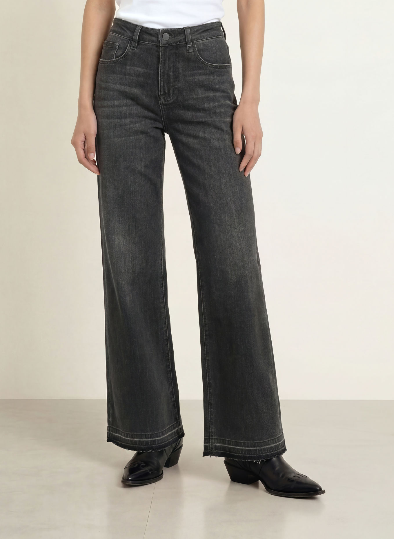 ELIAS RUMELIS Wide Leg Jeans KALEA: 1542 mouse grey