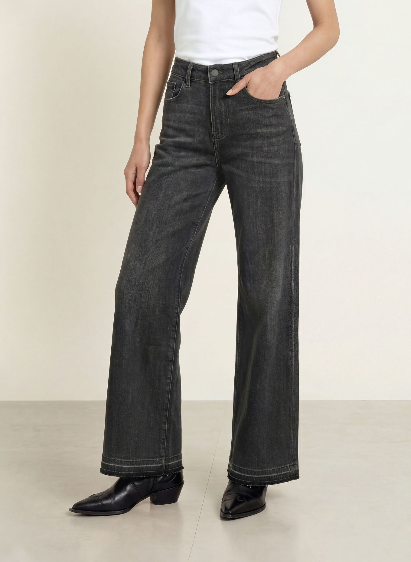 ELIAS RUMELIS Wide Leg Jeans KALEA: 1542 mouse grey