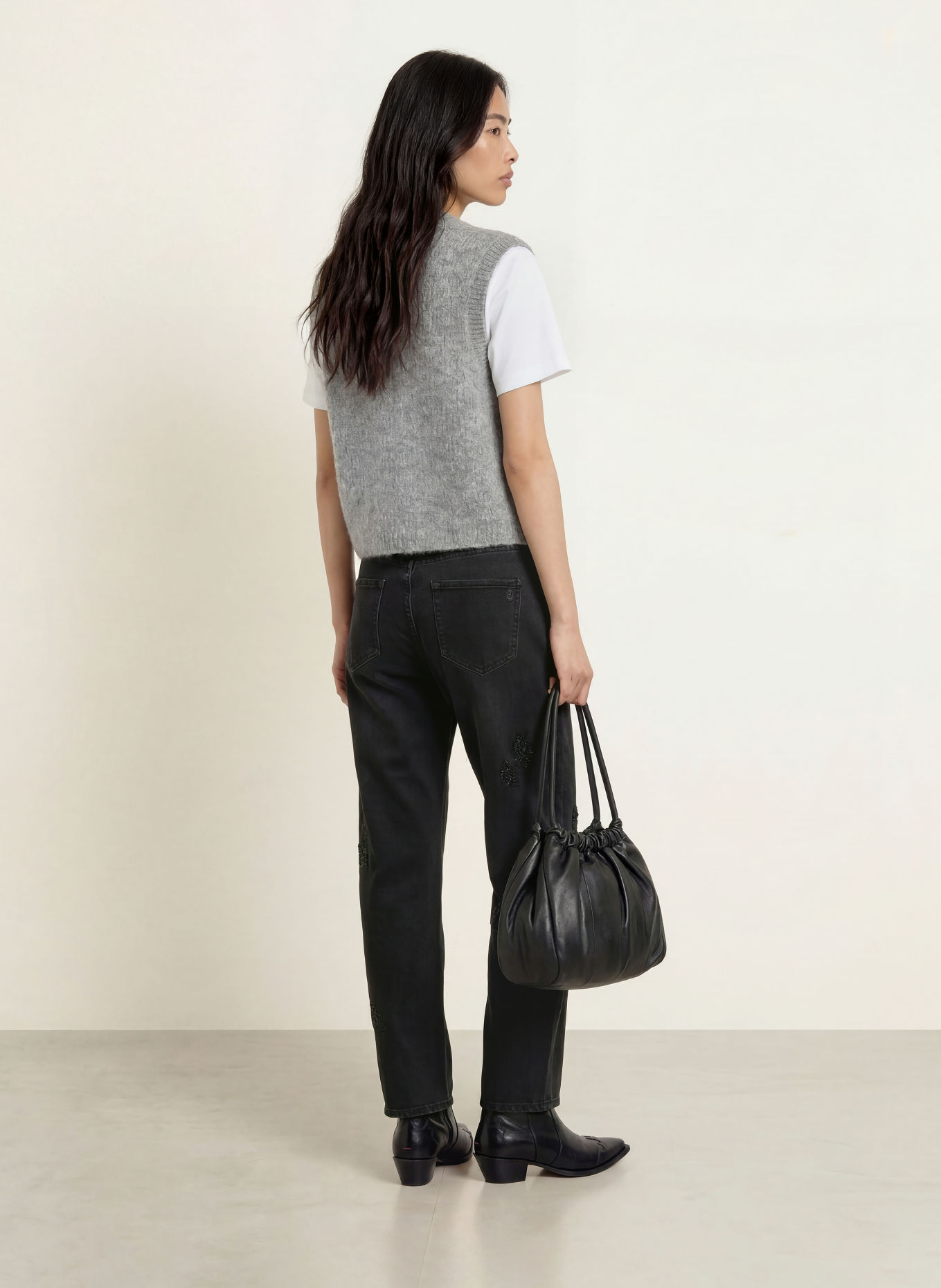 ELIAS RUMELIS Gilet en maille ADITI: GRIS