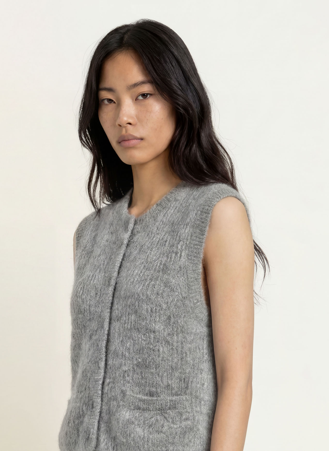 ELIAS RUMELIS Gilet en maille ADITI: GRIS
