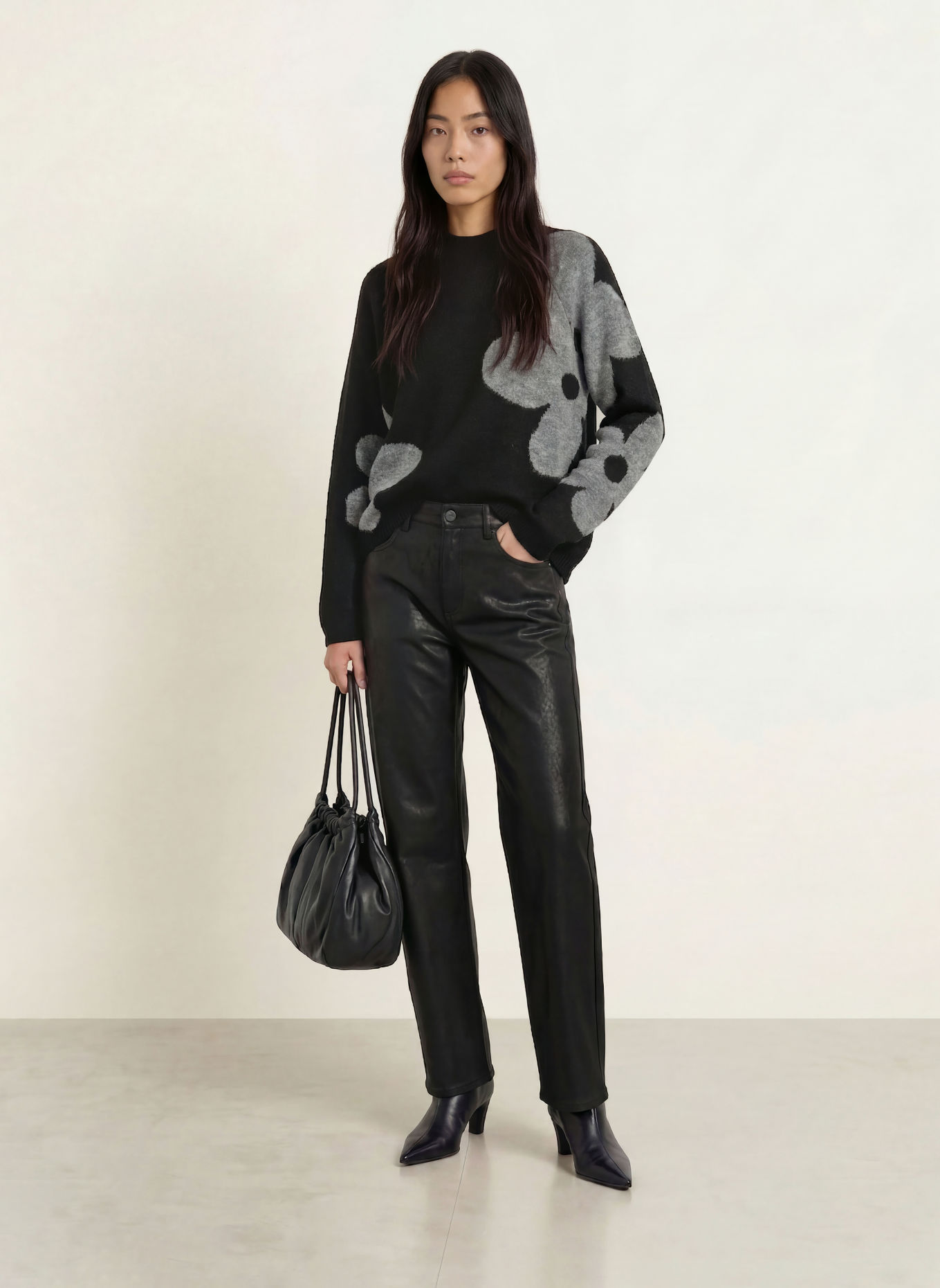 ELIAS RUMELIS Pullover CALLA: SCHWARZ / GRAU