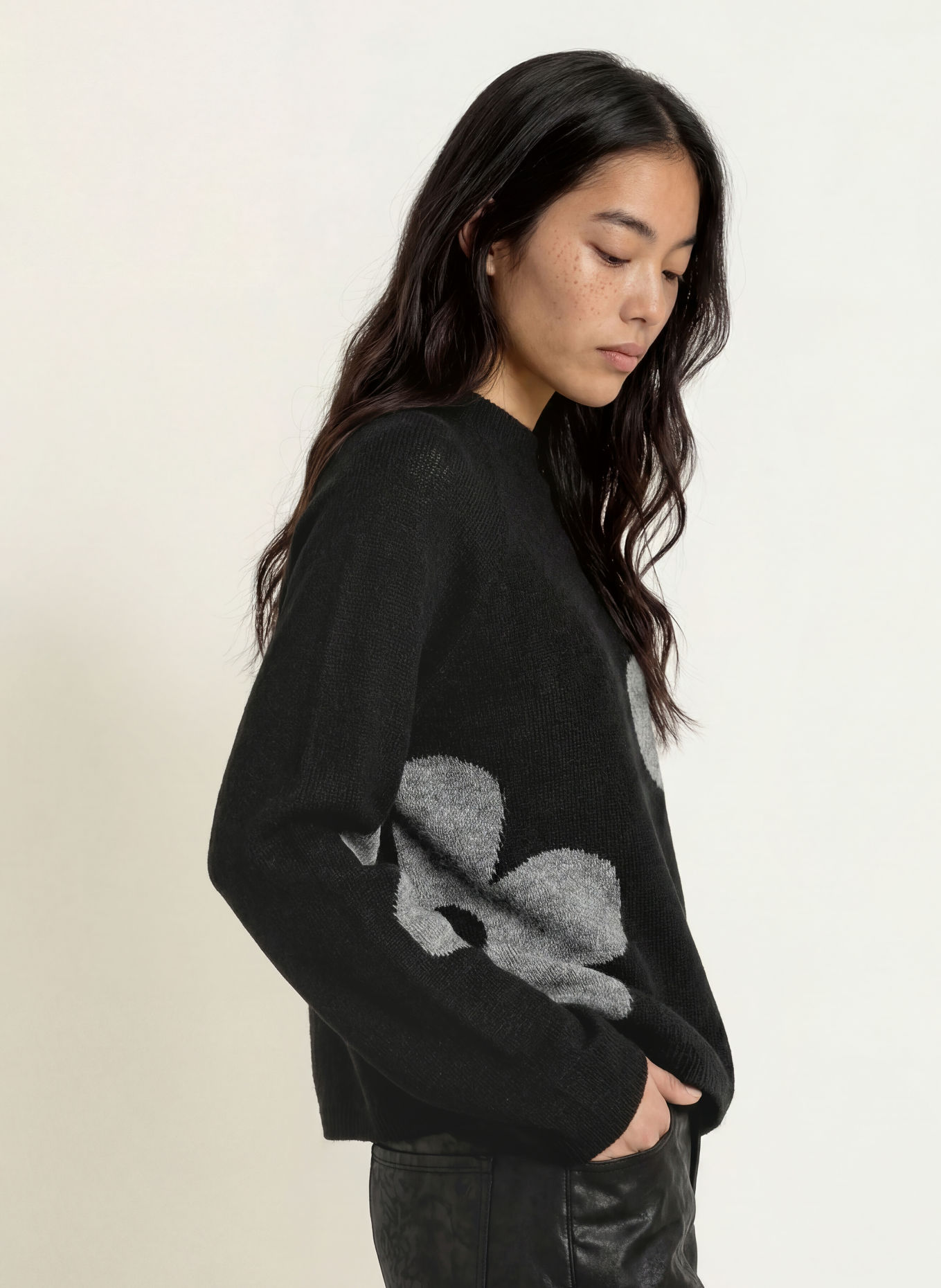 ELIAS RUMELIS Pullover CALLA: SCHWARZ / GRAU