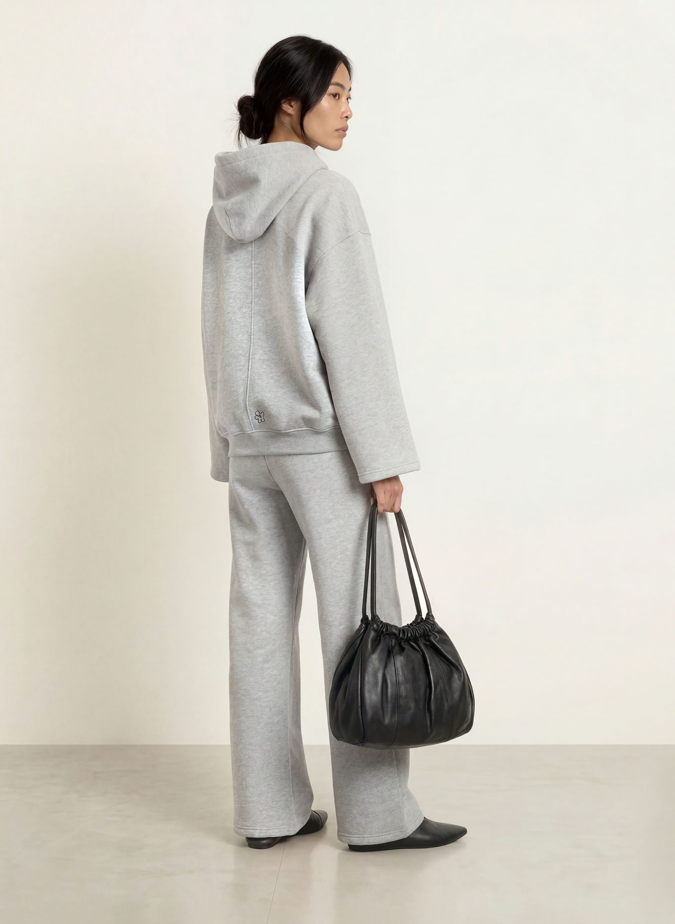 ELIAS RUMELIS Oversized hoodie ILVIE: LICHTGRIJS
