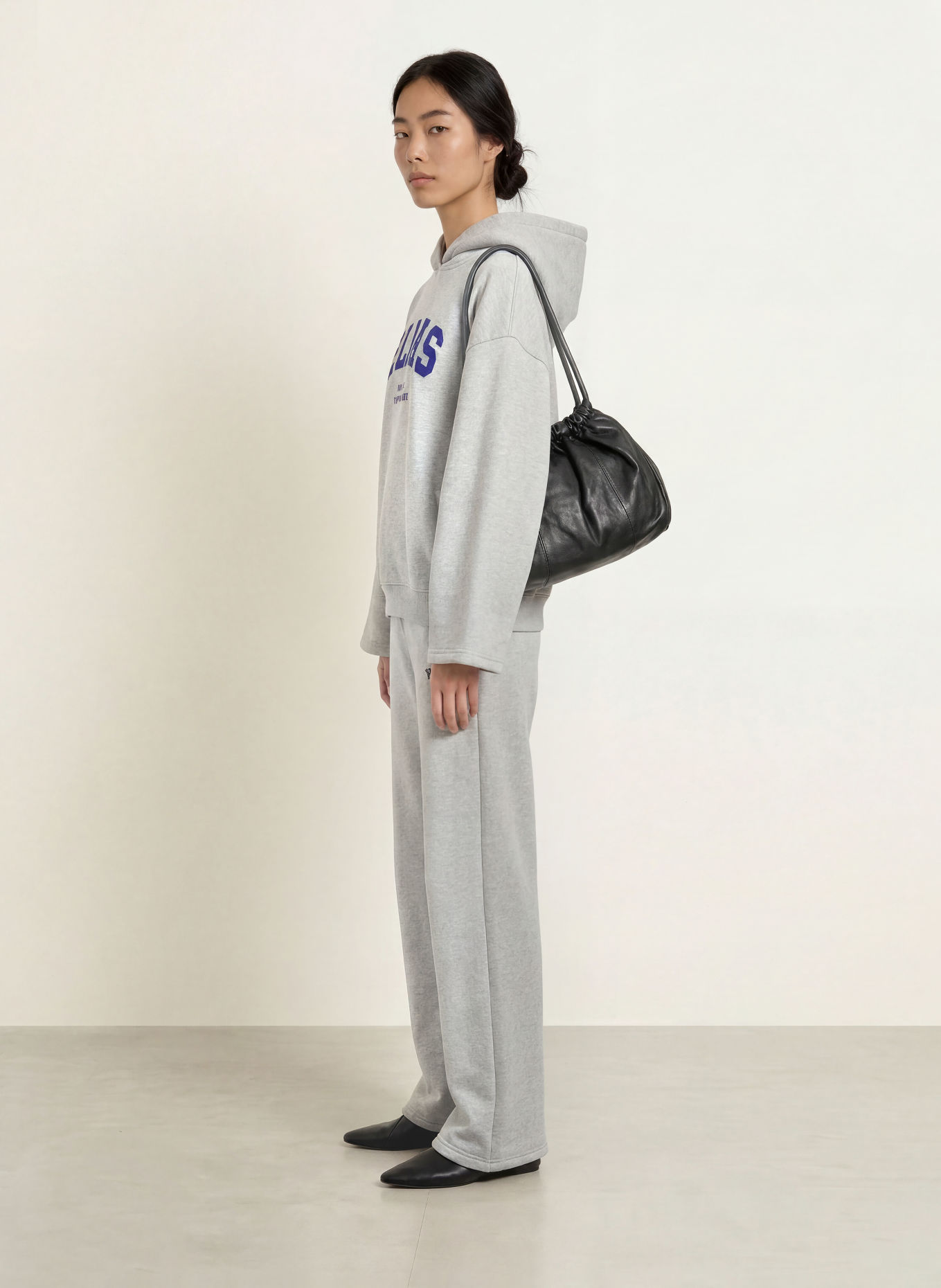 ELIAS RUMELIS Oversized hoodie ILVIE: LICHTGRIJS