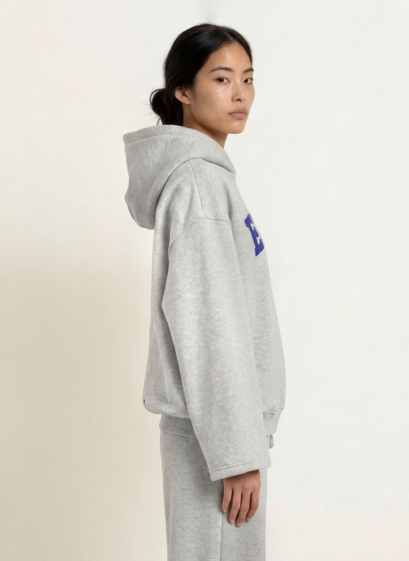 ELIAS RUMELIS Oversized hoodie ILVIE: LICHTGRIJS