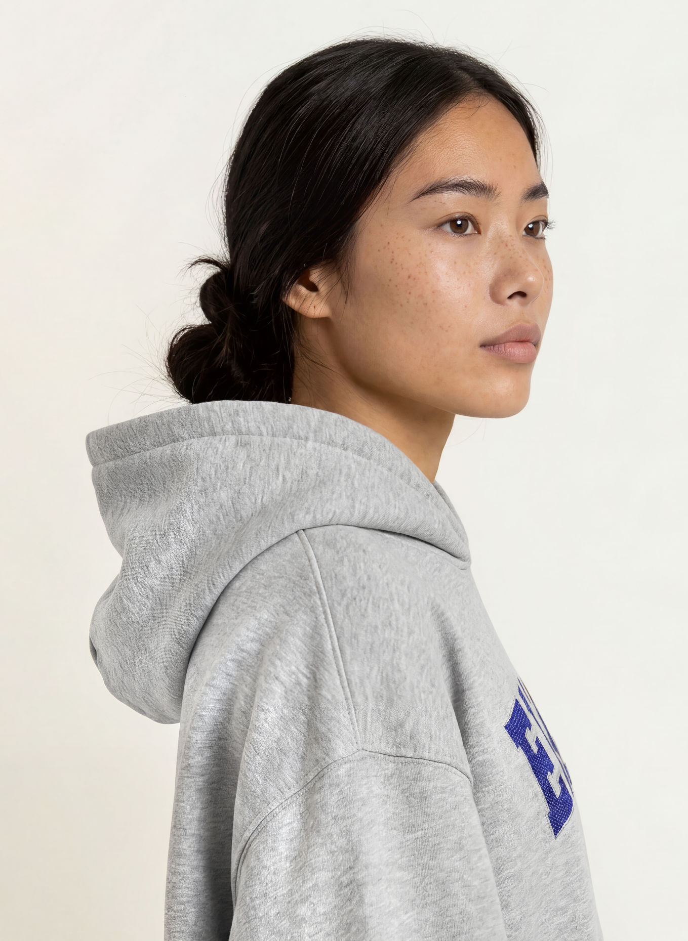 ELIAS RUMELIS Oversized hoodie ILVIE: LICHTGRIJS