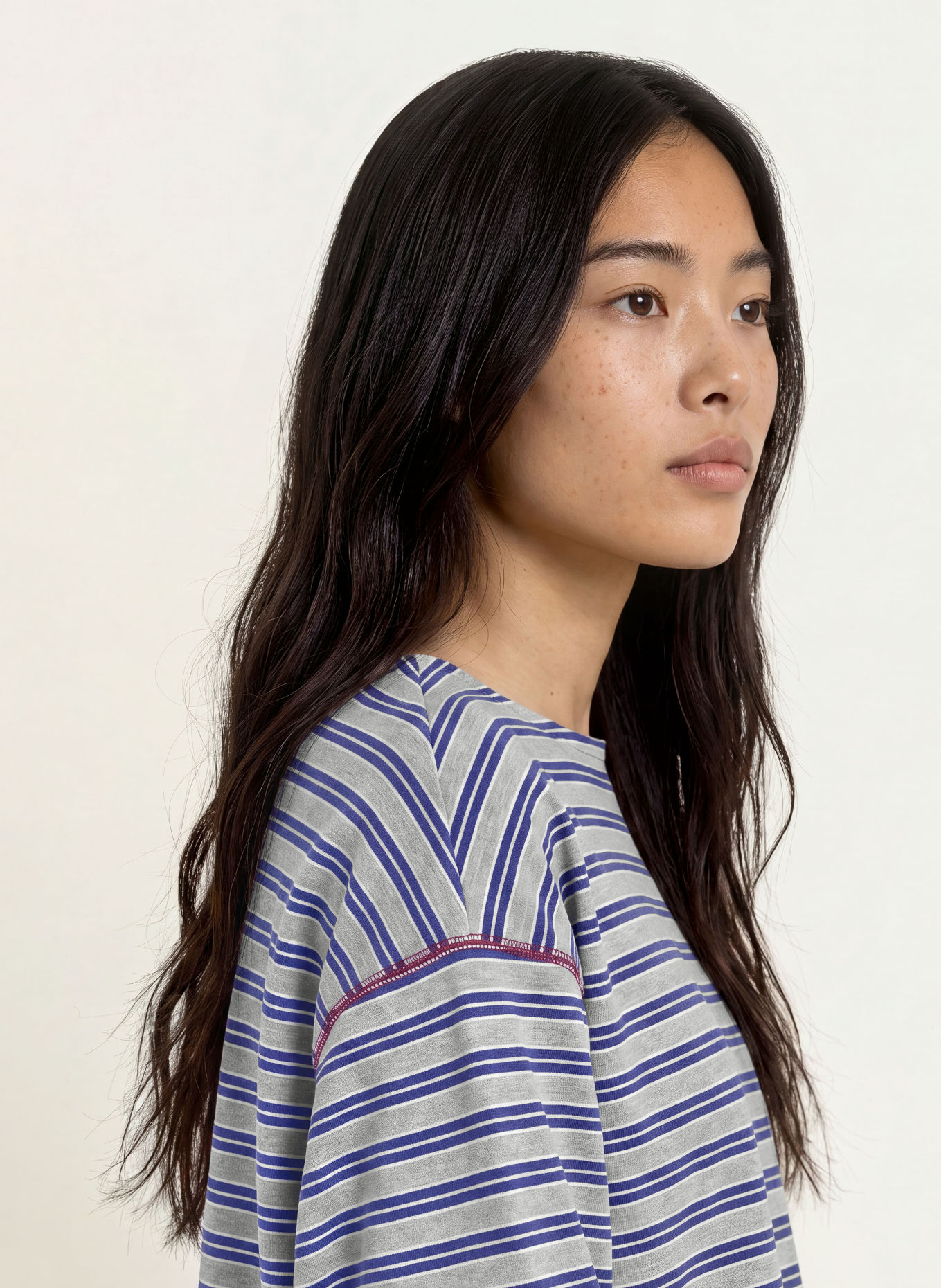 ELIAS RUMELIS T-shirt oversize IRIE: GRIS / BLEU / BLANC