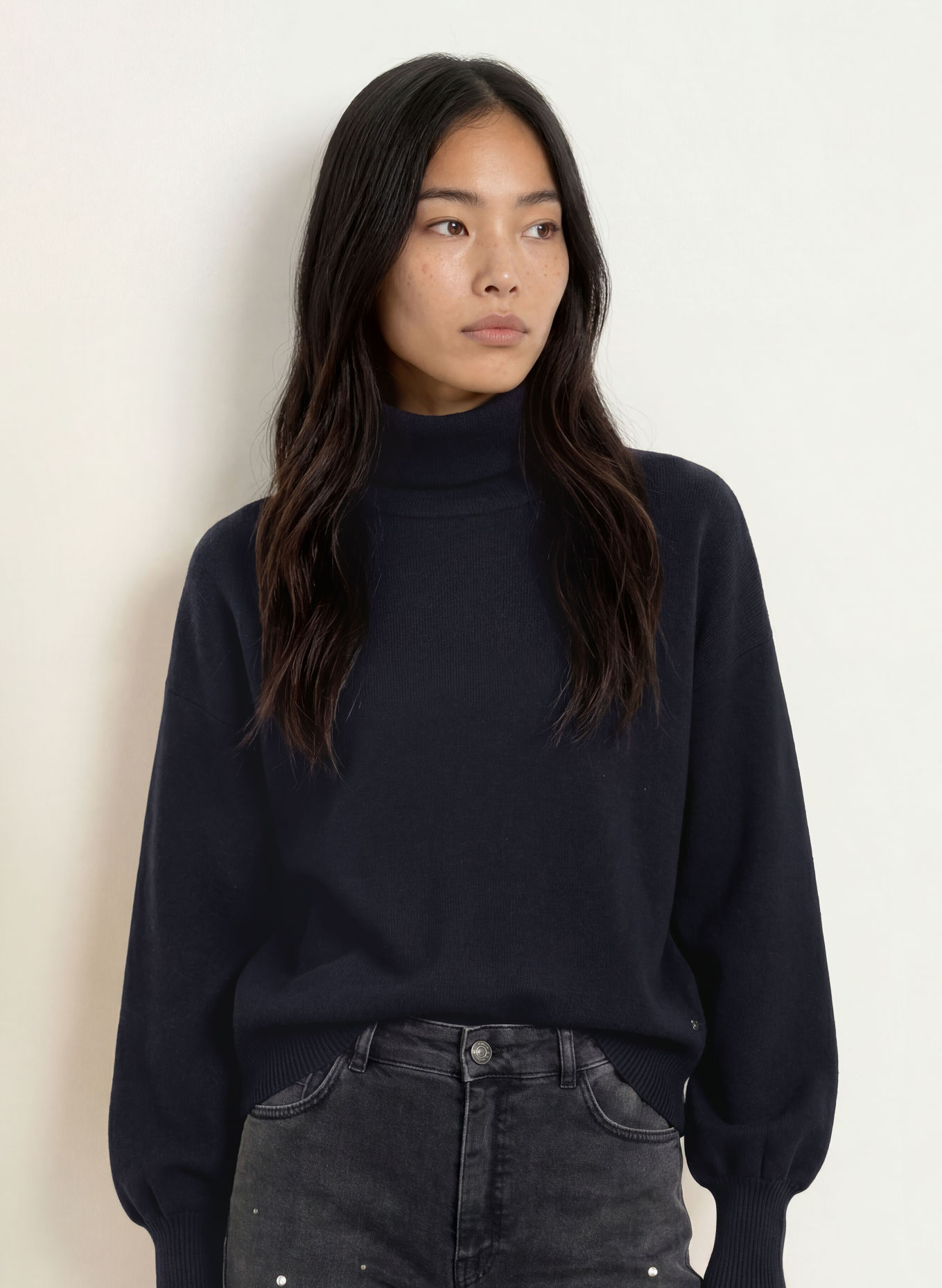 ELIAS RUMELIS Rollkragenpullover GRACIE: DUNKELBLAU