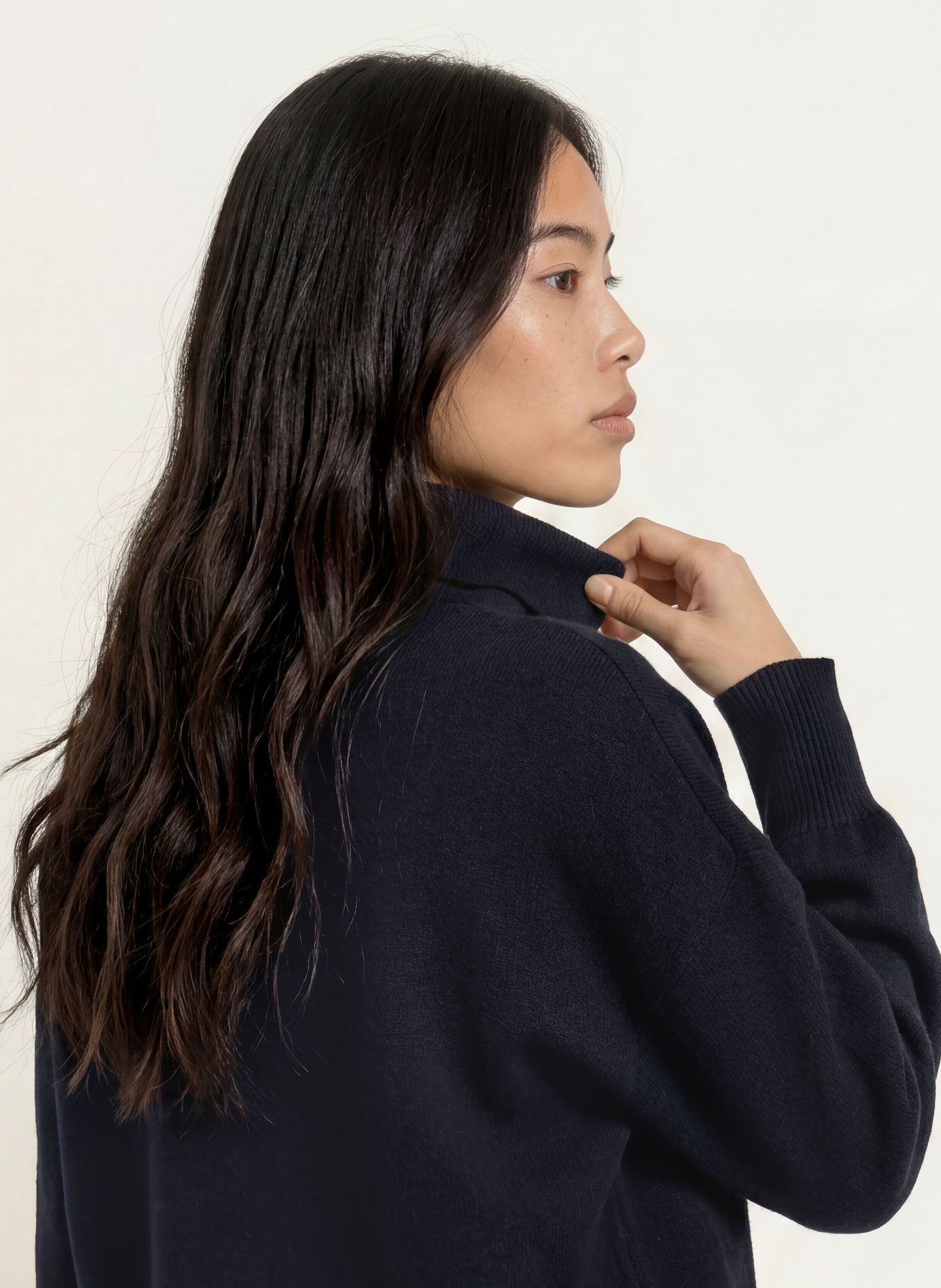 ELIAS RUMELIS Rollkragenpullover GRACIE: DUNKELBLAU
