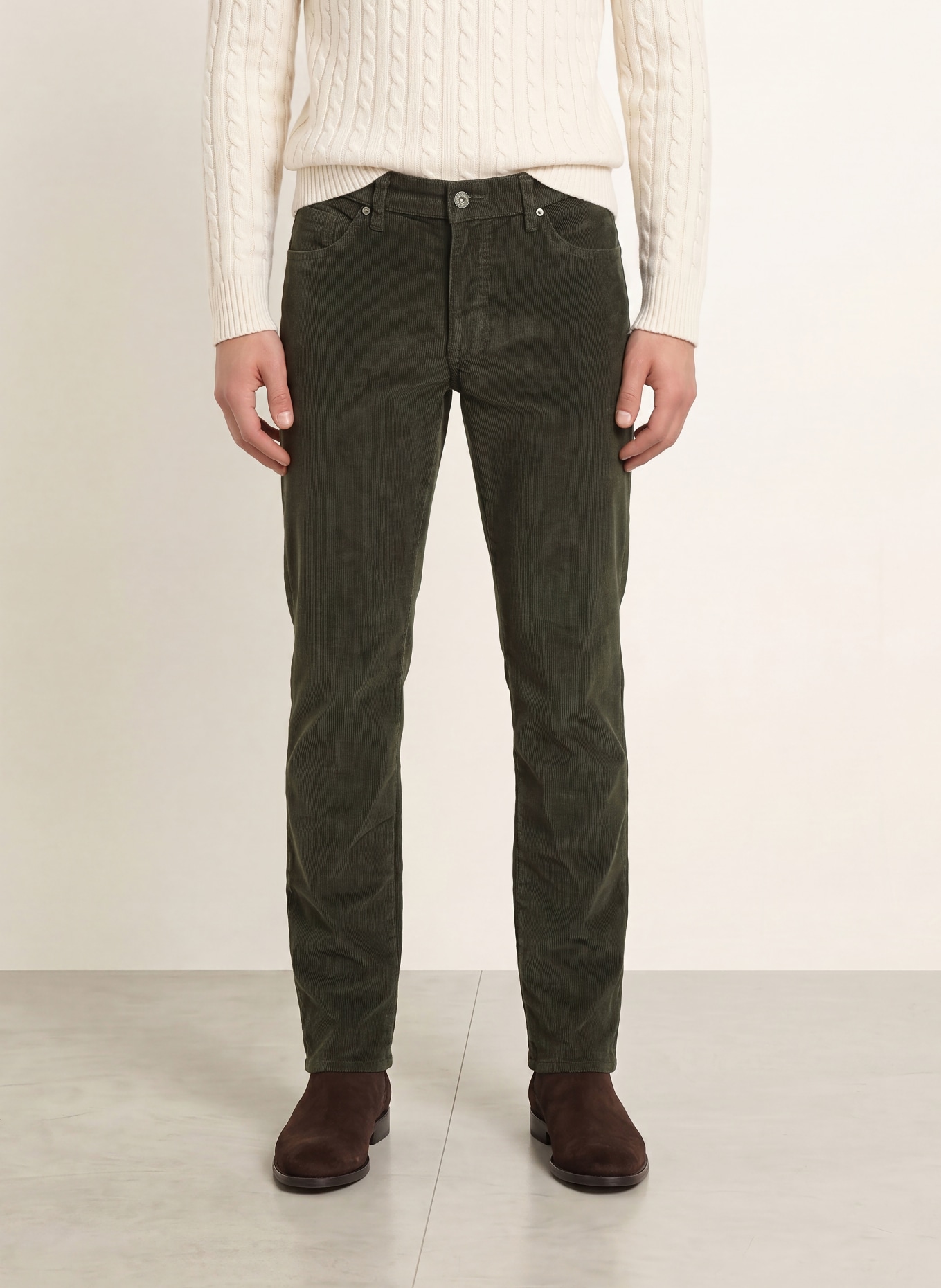 BRAX Cordbyxor CADIZ Straight Fit: 35 OLIVE