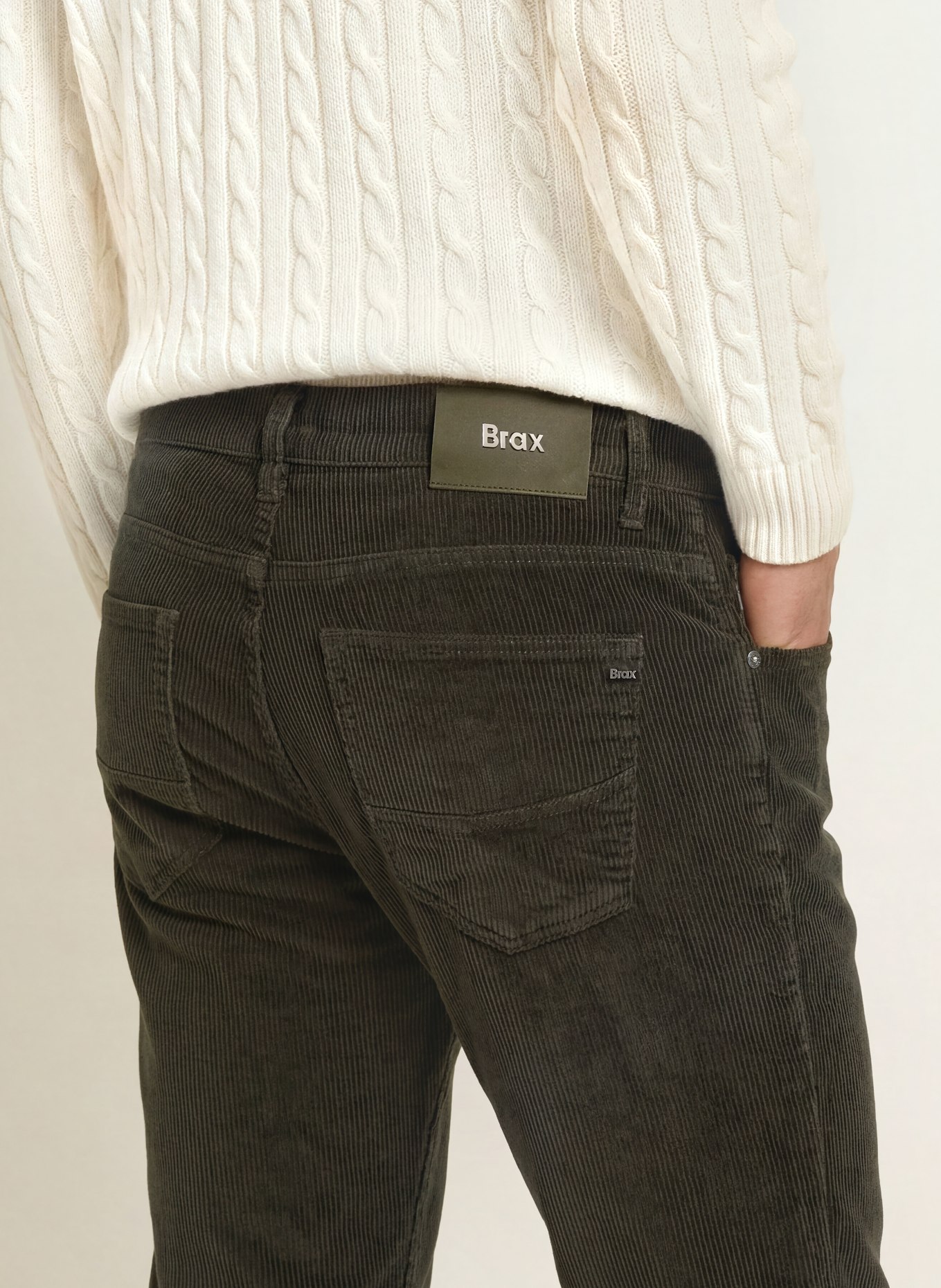 BRAX Cordbyxor CADIZ Straight Fit: 35 OLIVE
