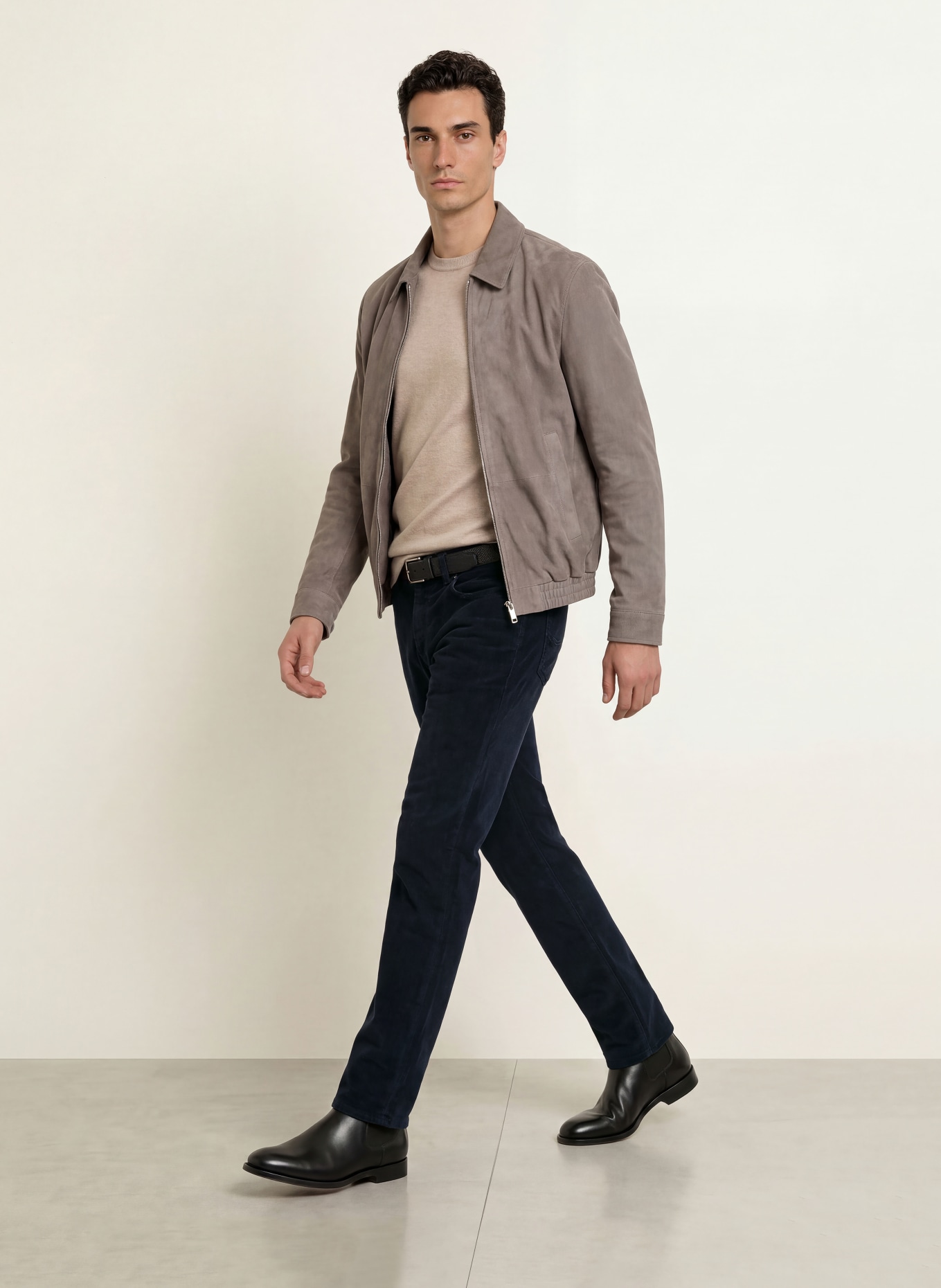 BRAX Pantalon en velours côtelé CADIZ, coupe droite: 22 NIGHT BLUE