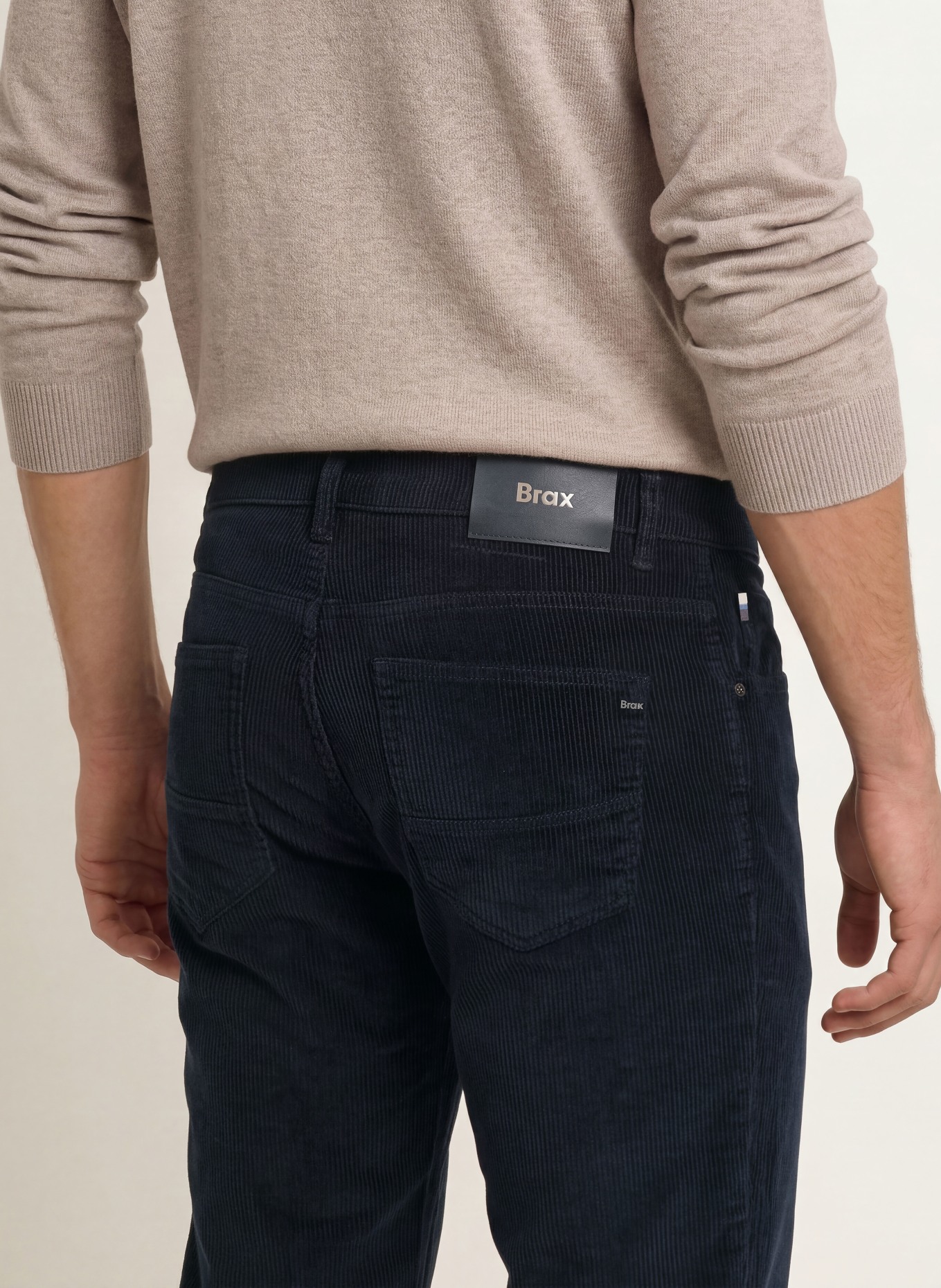 BRAX Pantalon en velours côtelé CADIZ, coupe droite: 22 NIGHT BLUE