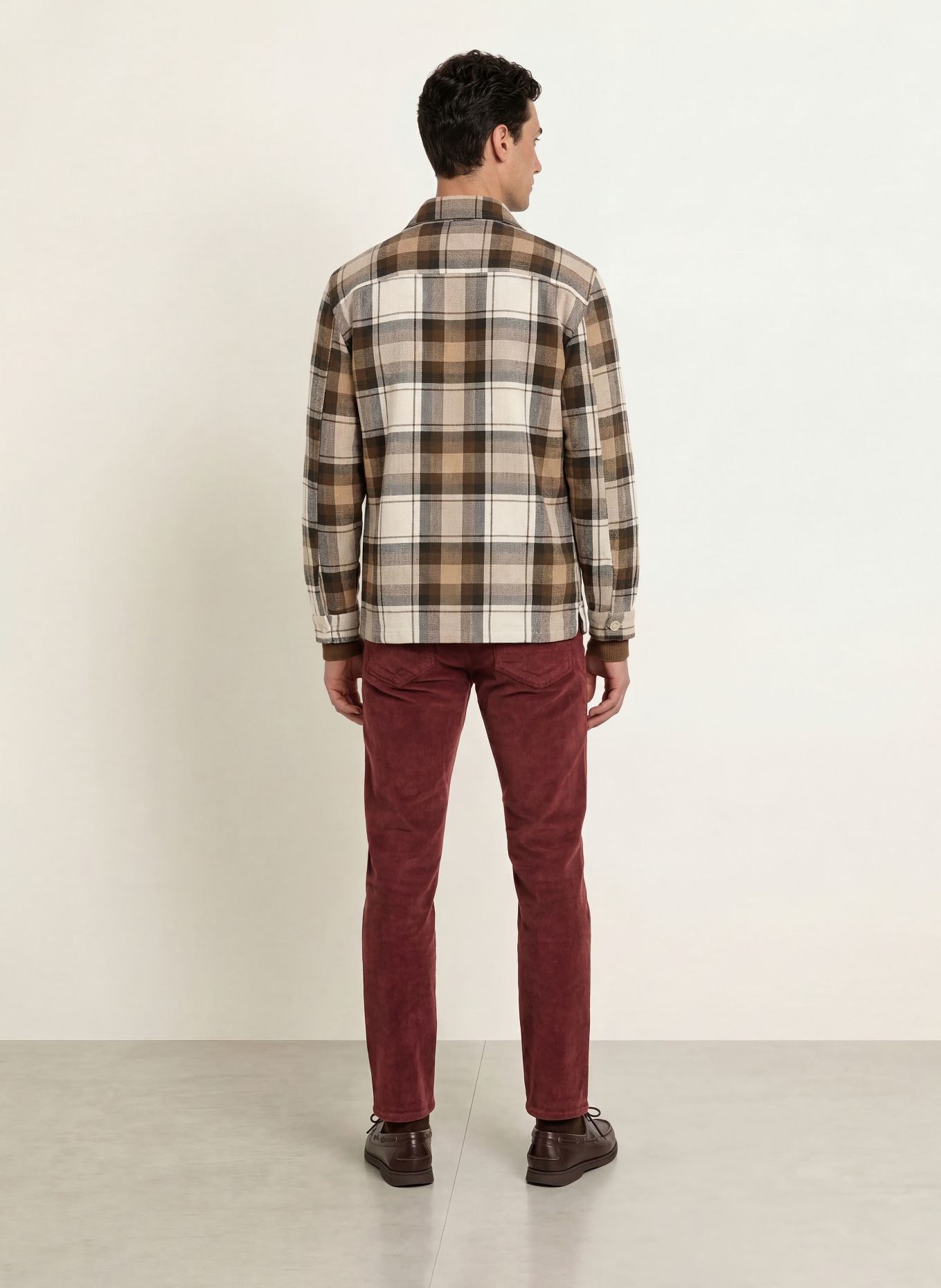 BRAX CADIZ Straight-Fit Corduroy Pants: 42 MERLOT
