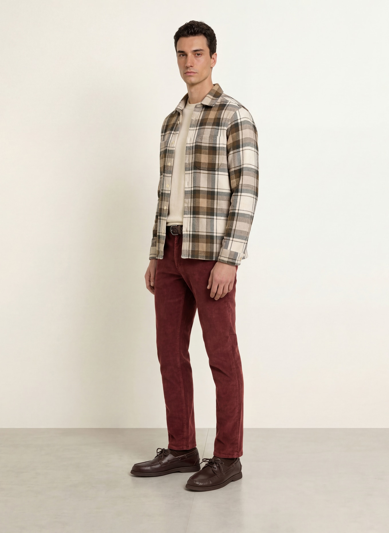 BRAX CADIZ Straight-Fit Corduroy Pants: 42 MERLOT