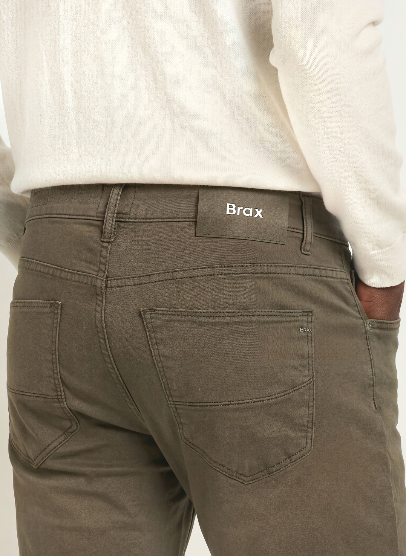 BRAX Hose CADIZ Straight Fit: 32 BURNT OLIVE