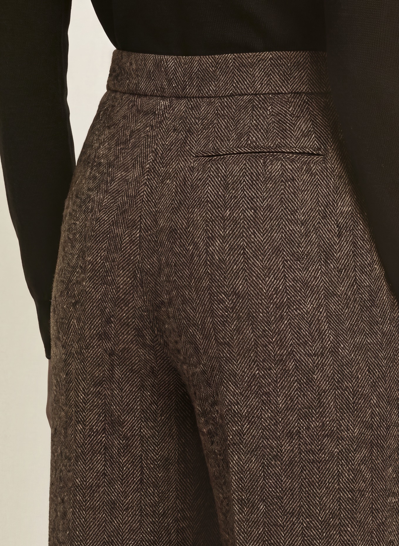 BOSS Pantalon palazzo TIANARA: MARRON FONCÉ / MARRON CLAIR