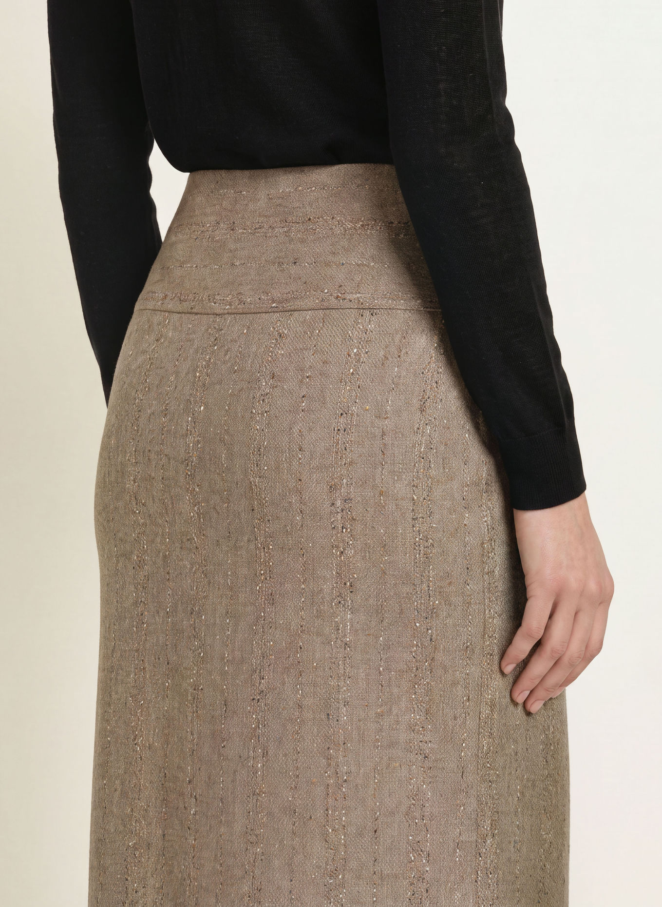 BOSS VORNARA Skirt: LIGHT BROWN / DARK BROWN