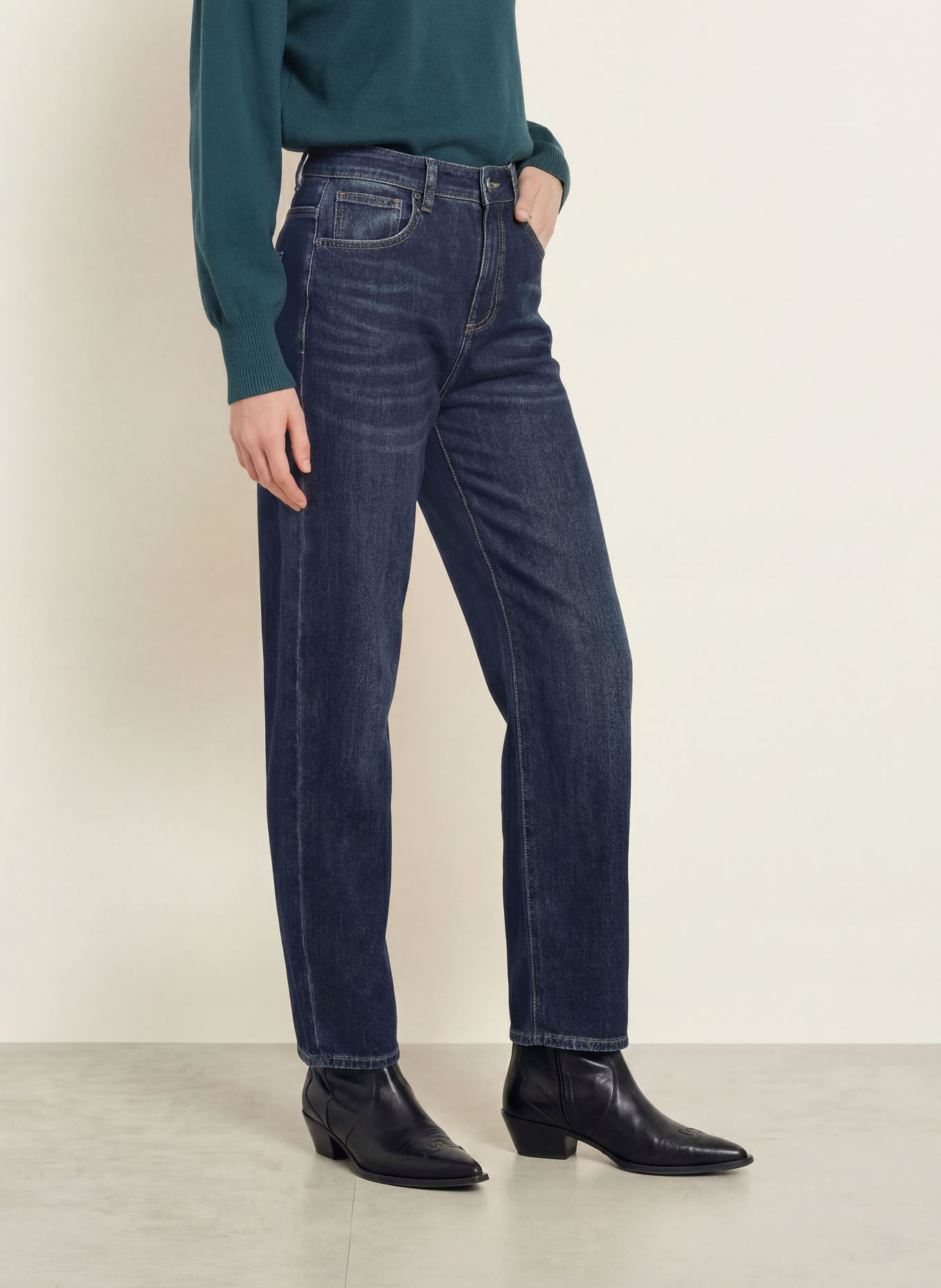ELIAS RUMELIS Jean barrel YOANA: 1491 plymouth blue