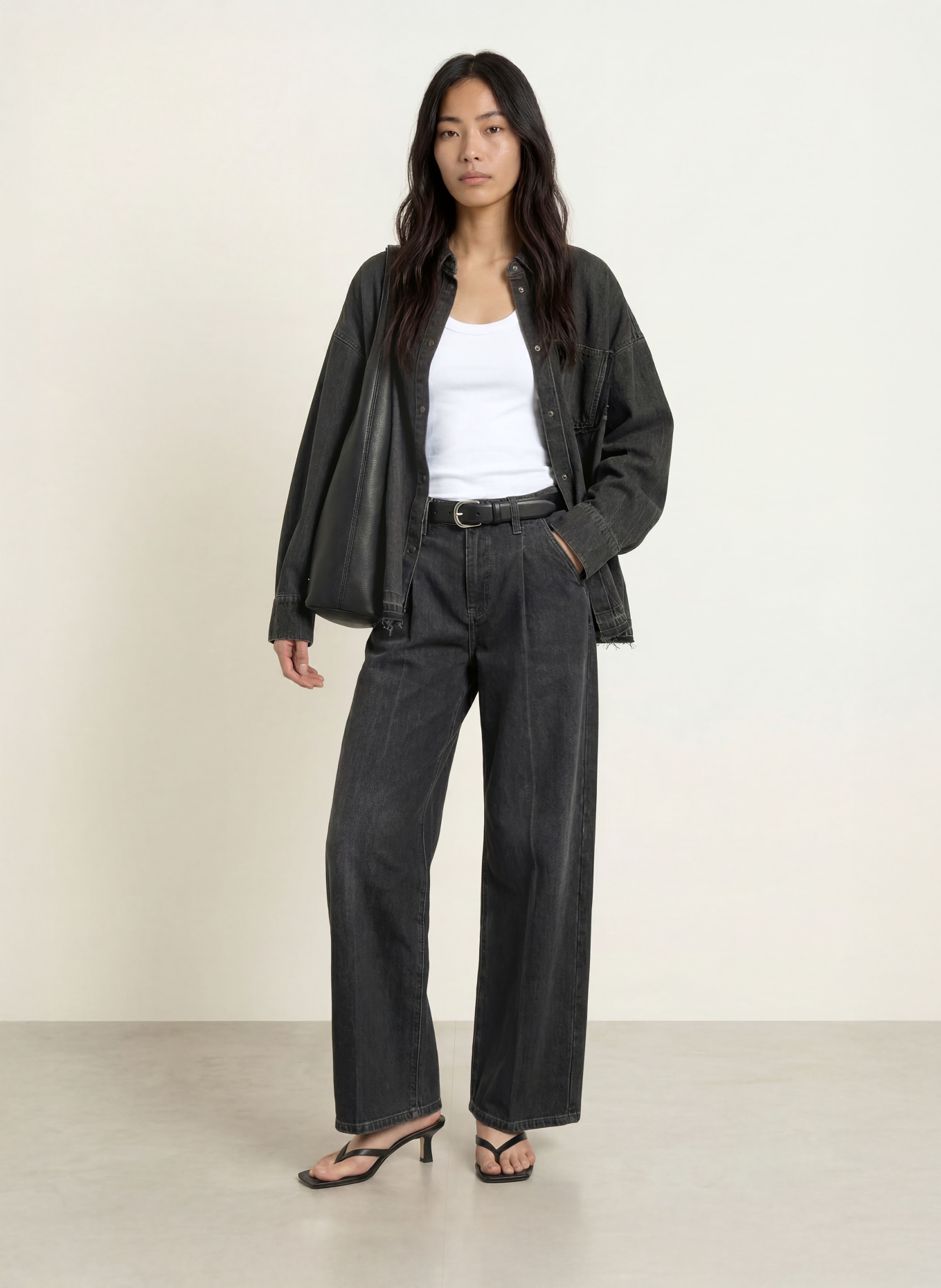 ELIAS RUMELIS Wide leg jeans KANA: 1542 mouse grey