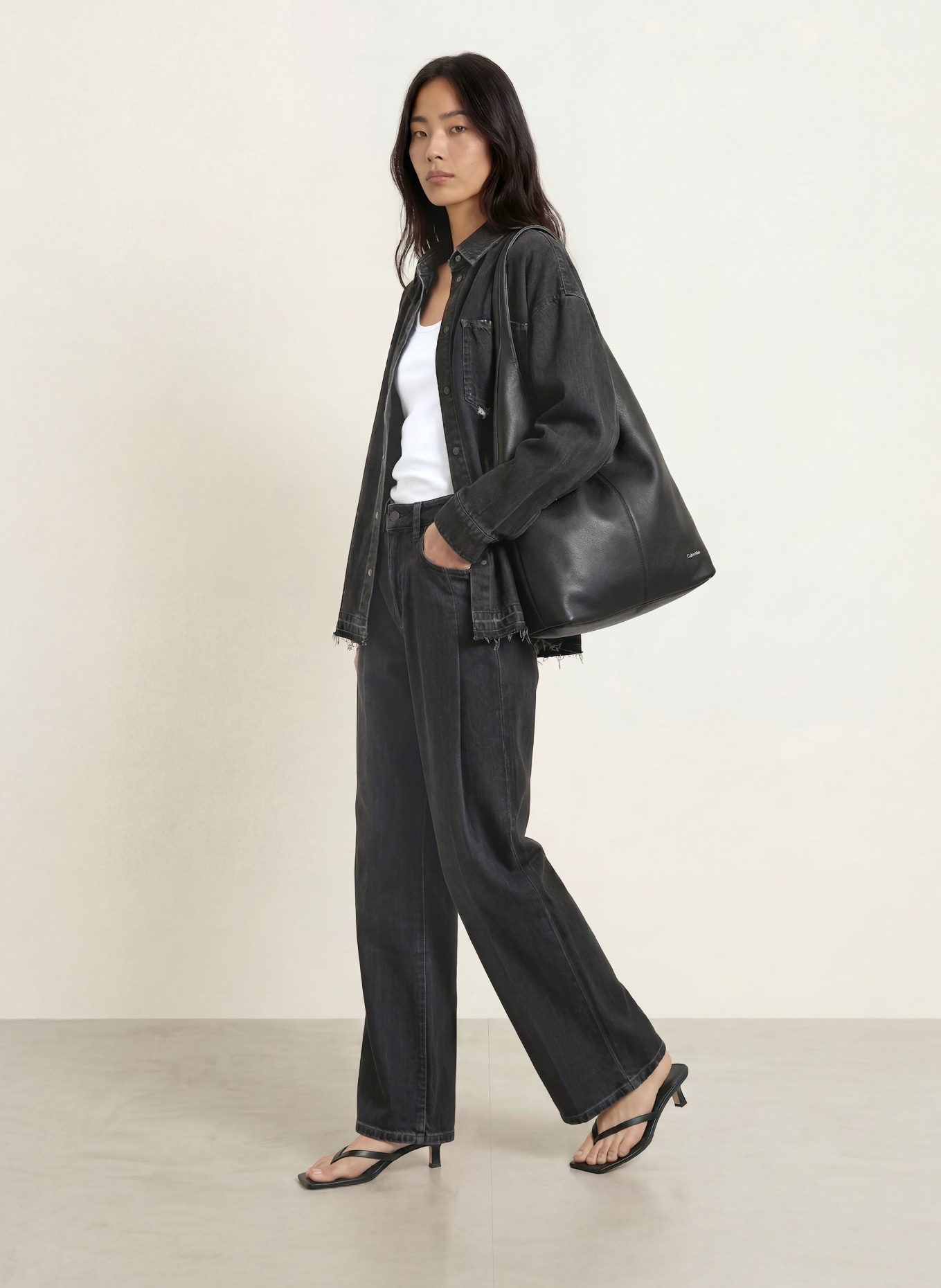 ELIAS RUMELIS Wide leg jeans KANA: 1542 mouse grey