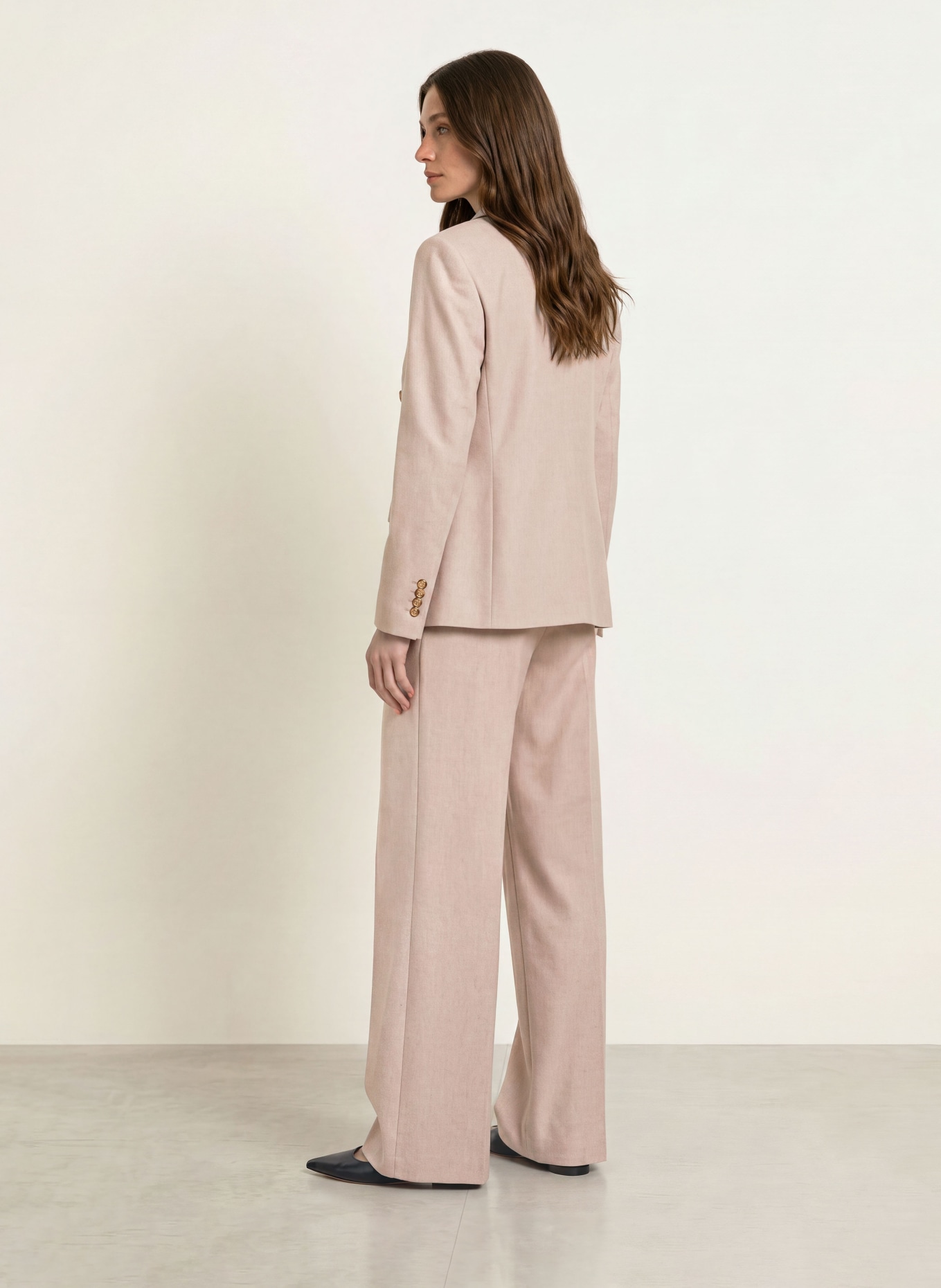 BOSS Marlenehose TIANA aus Flanell: HELLBRAUN