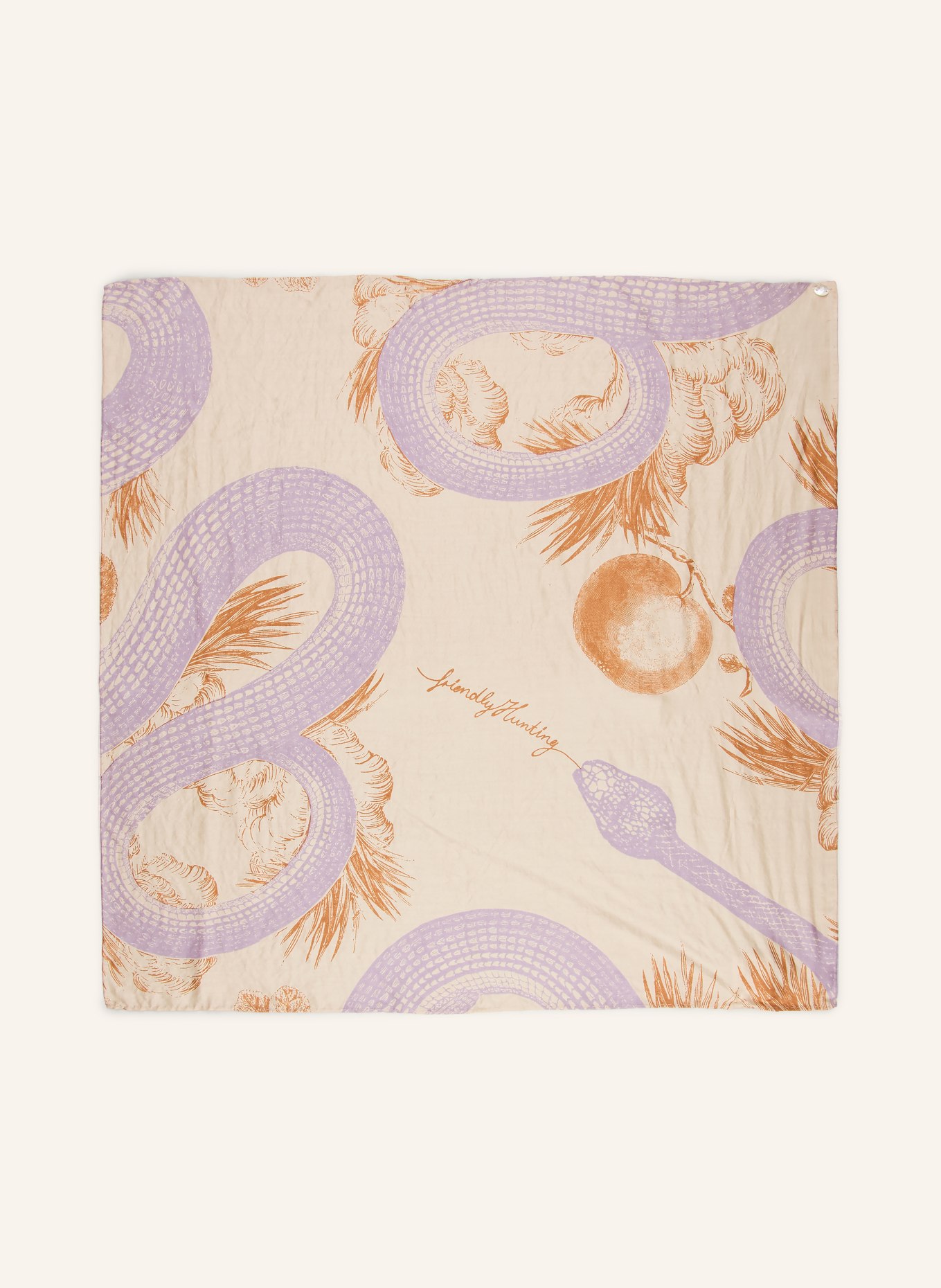 friendly hunting Zijden sjaal: BEIGE / COGNAC / LICHTPAARS
