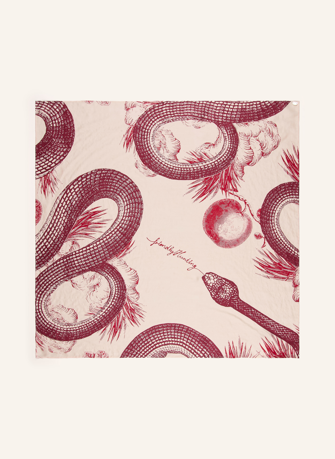 friendly hunting Foulard en soie: ROSE CLAIR / FUCHSIA / ROUGE FONCÉ