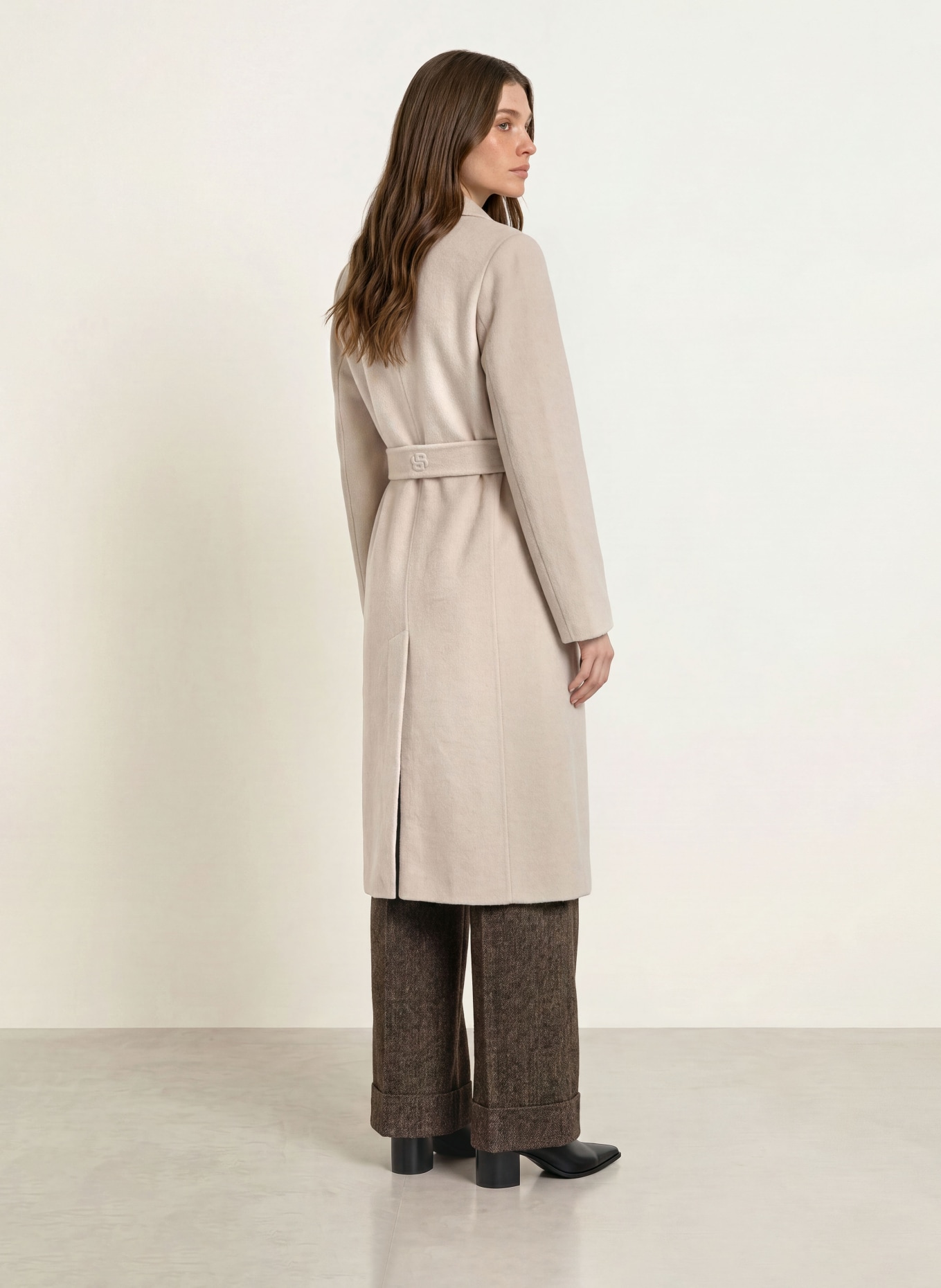 BOSS Manteau en laine COTAZ: BEIGE