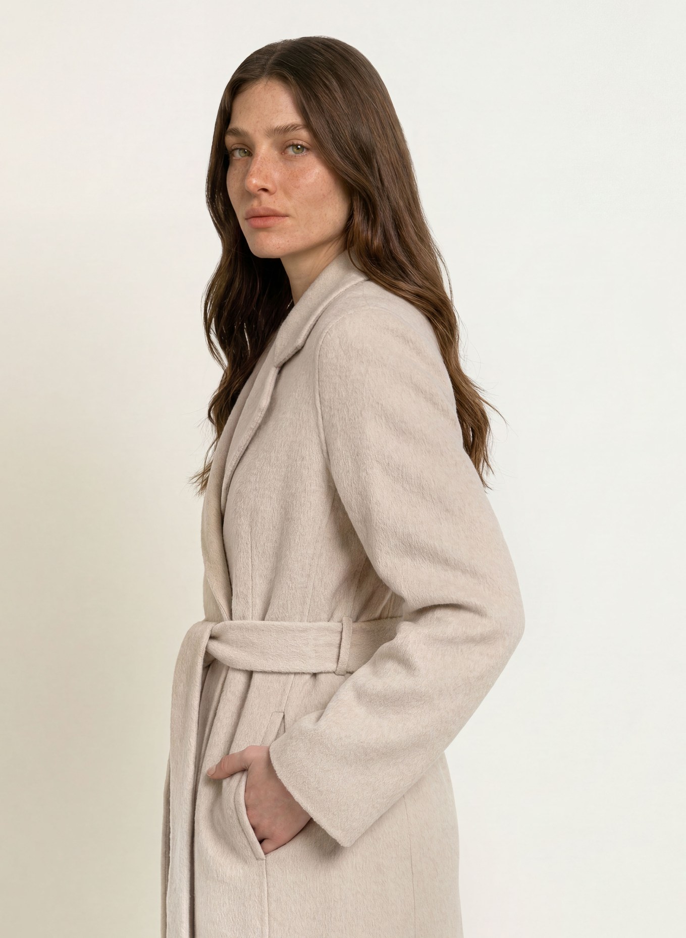 BOSS Manteau en laine COTAZ: BEIGE