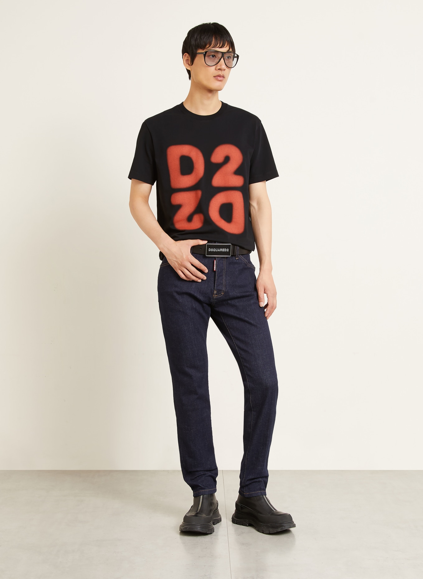DSQUARED2 Tricou: NEGRU / ROȘU