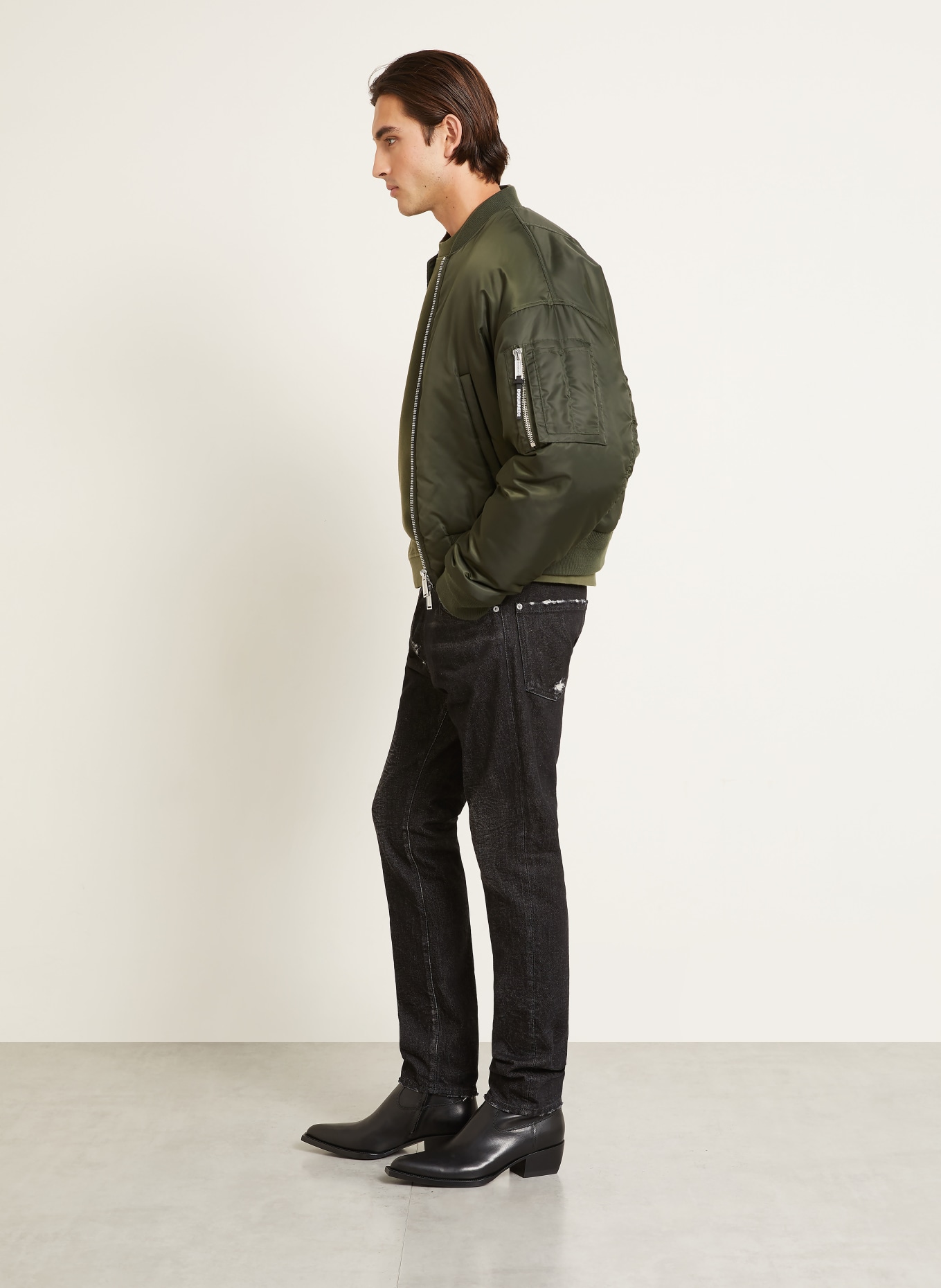 DSQUARED2 Destroyed jeans, extra slim fit: 900 BLACK