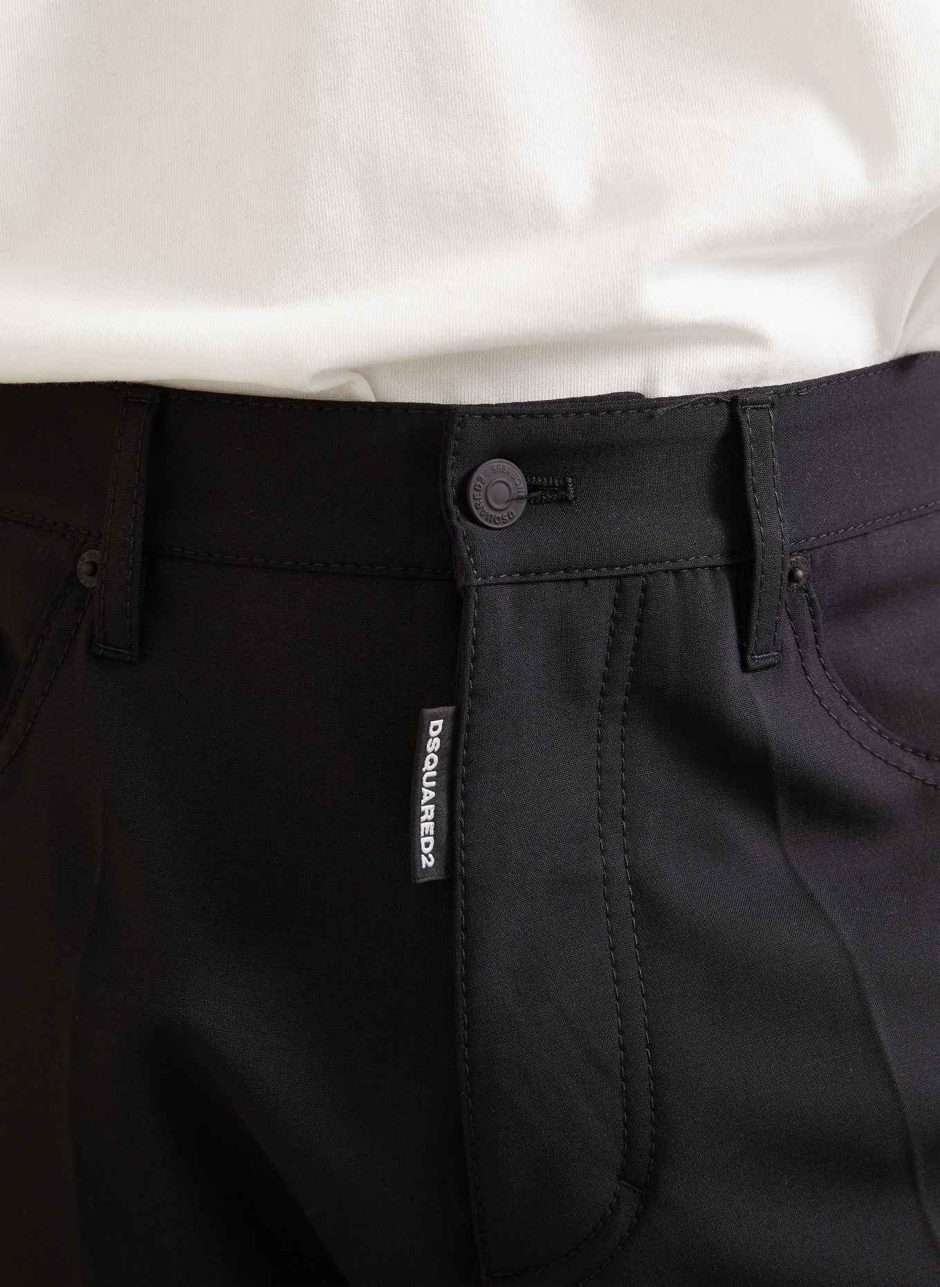 DSQUARED2 Chino Tailored Fit: ZWART