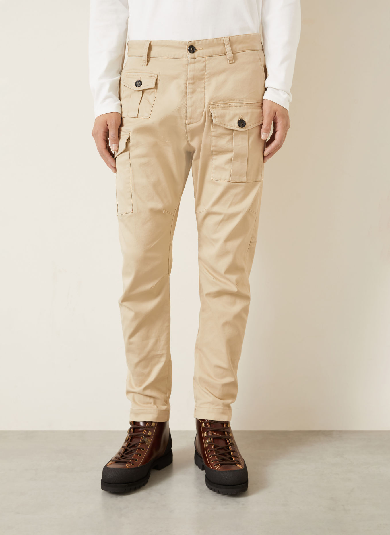 DSQUARED2 Pantalon cargo coupe extra slim: CHAMEAU