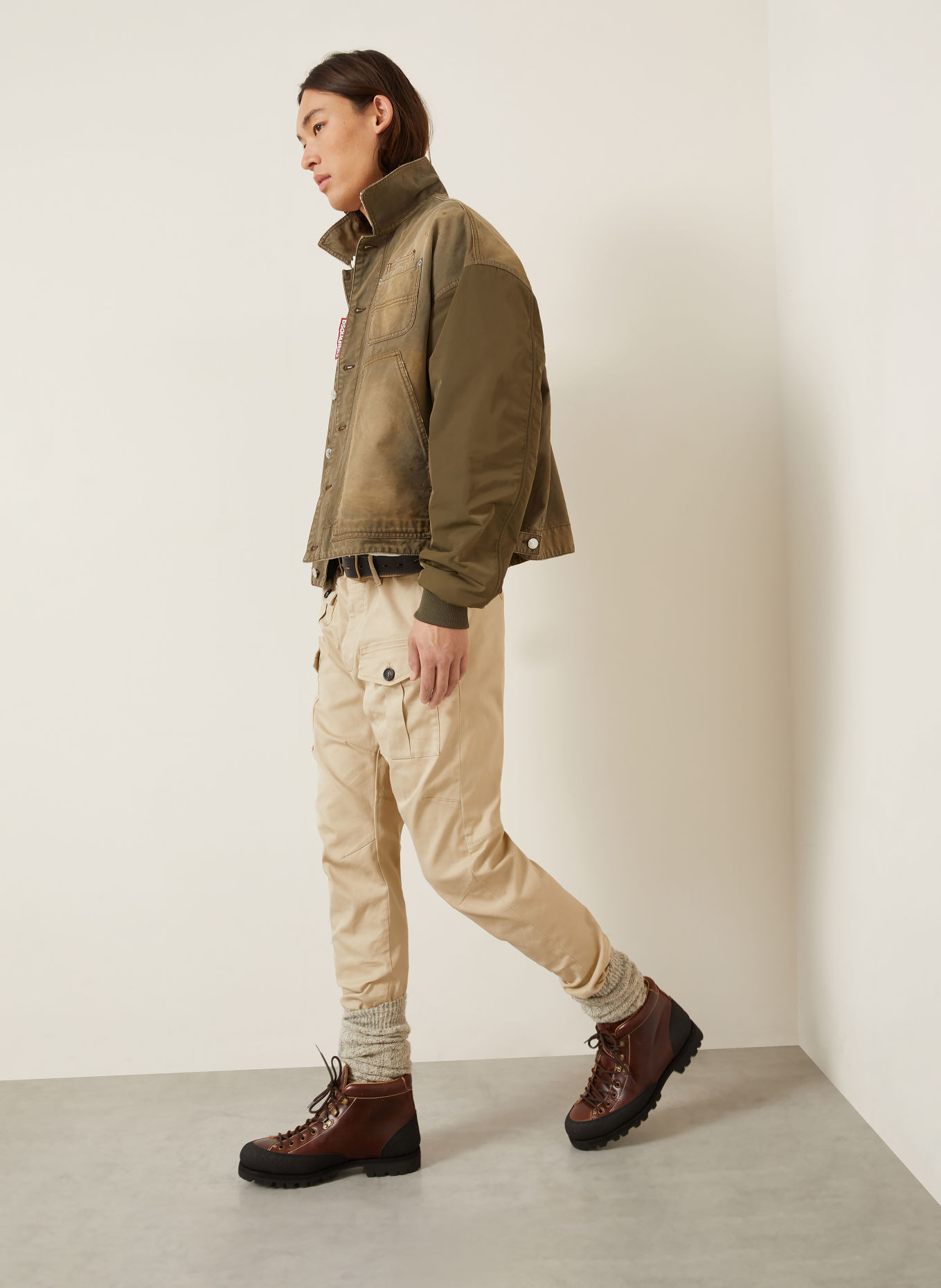 DSQUARED2 Pantalon cargo coupe extra slim: CHAMEAU