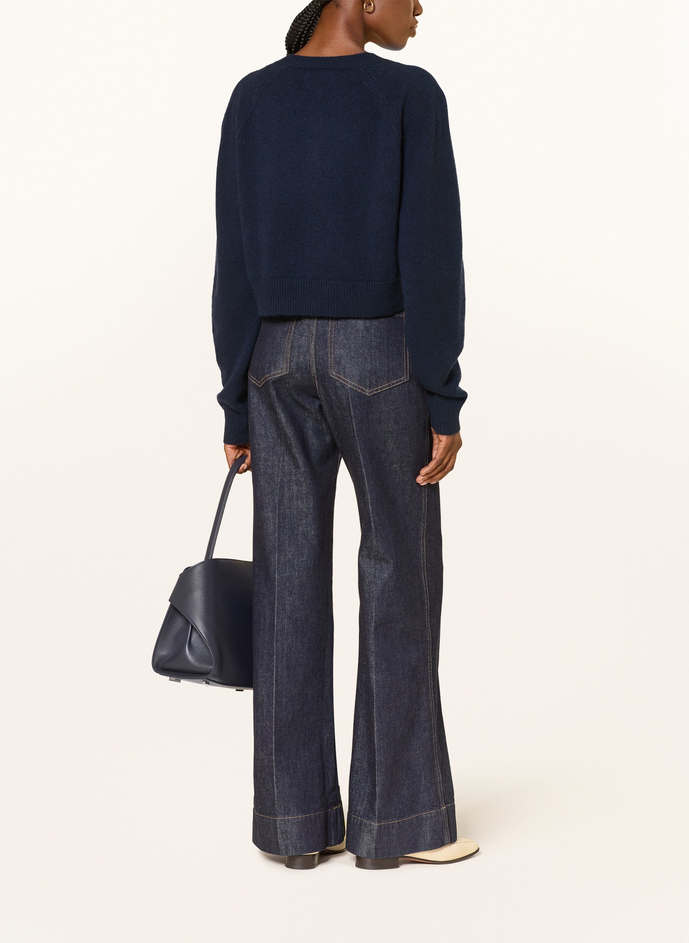 LOULOU DE SAISON HEIKE Cashmere Cardigan: DARK BLUE