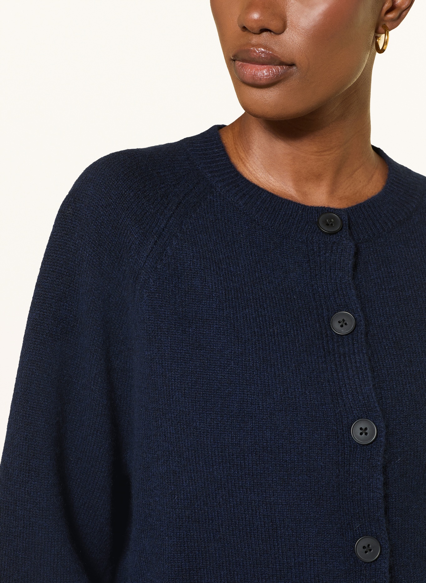 LOULOU DE SAISON HEIKE Cashmere Cardigan: DARK BLUE