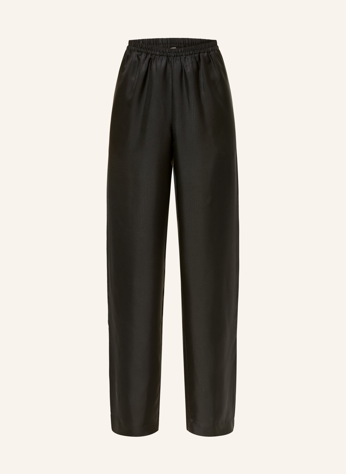 LOULOU DE SAISON ALERA Silk Pants: BLACK