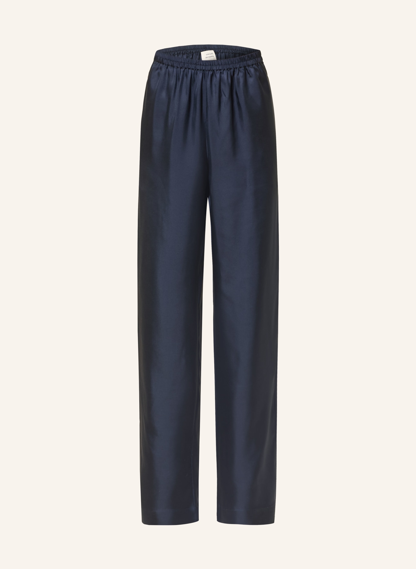 LOULOU DE SAISON ALERA Silk Pants: DARK BLUE