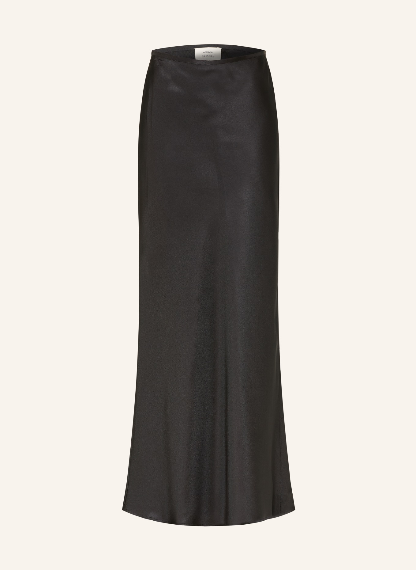 LOULOU DE SAISON ELI Silk Skirt: BLACK