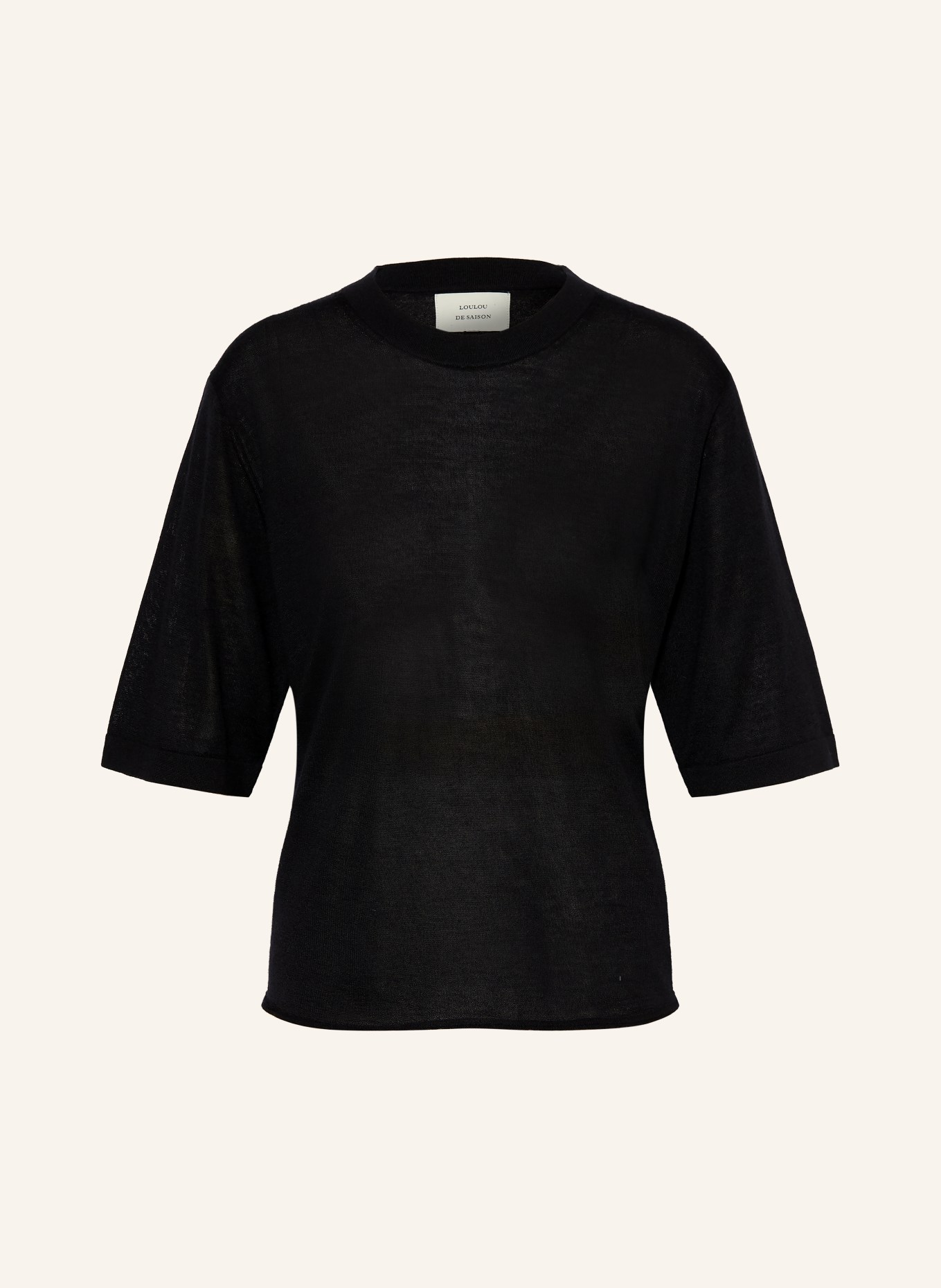 LOULOU DE SAISON NALA LDS Cashmere Knit Shirt: BLACK
